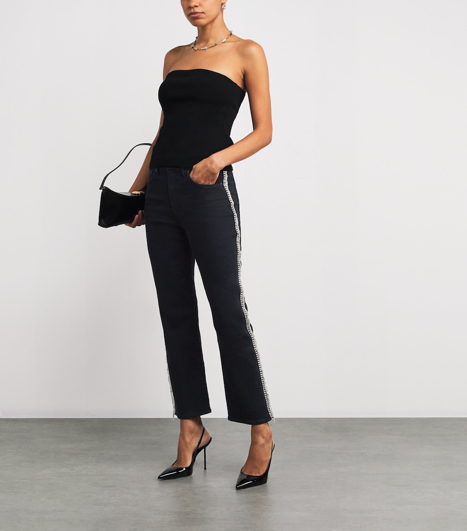 Rhinestone-Embellished Good Legs Jeans BLACK411 Image 2