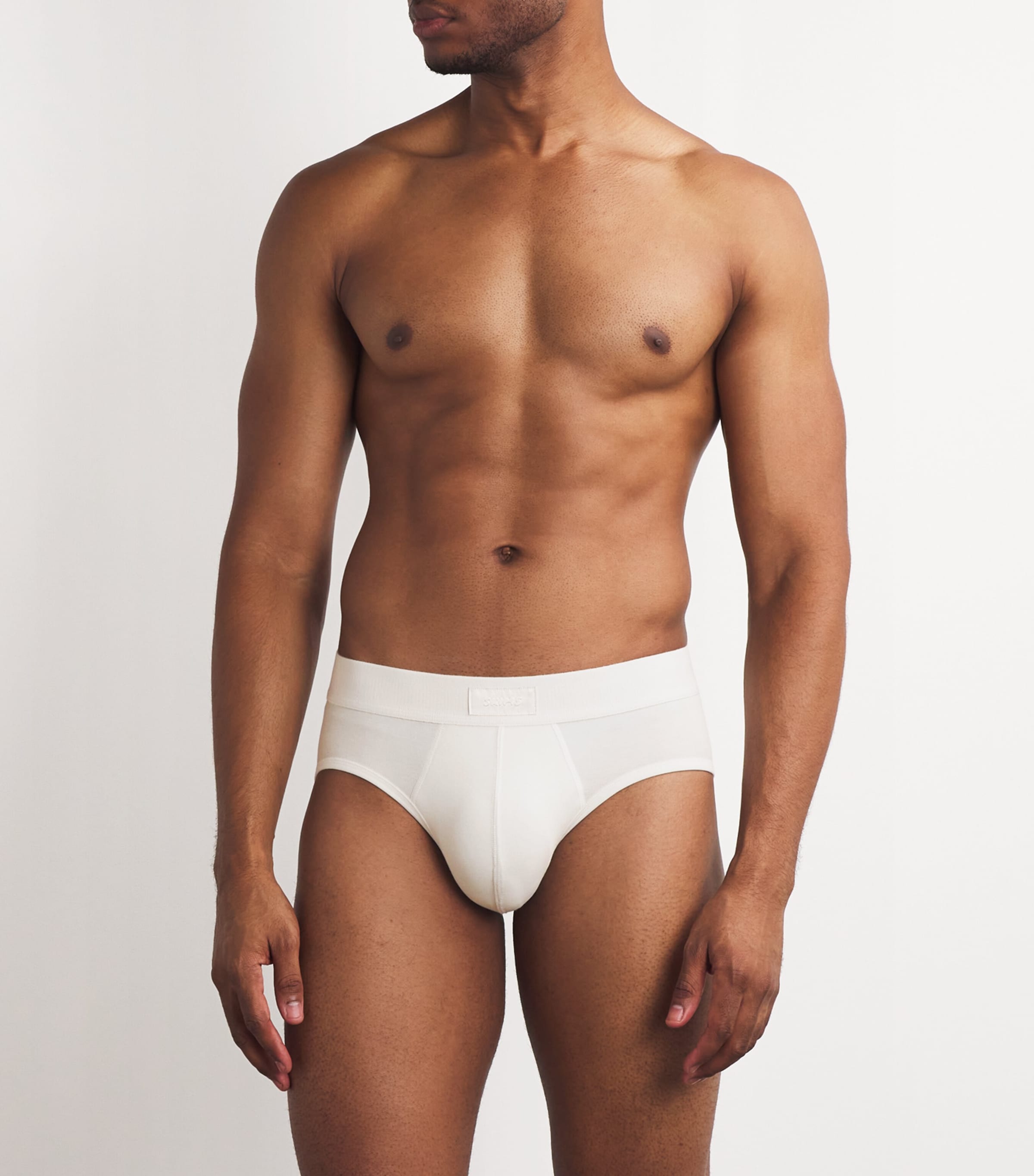 Stretch-Cotton Briefs (Pack of 3) CHALK Image 2