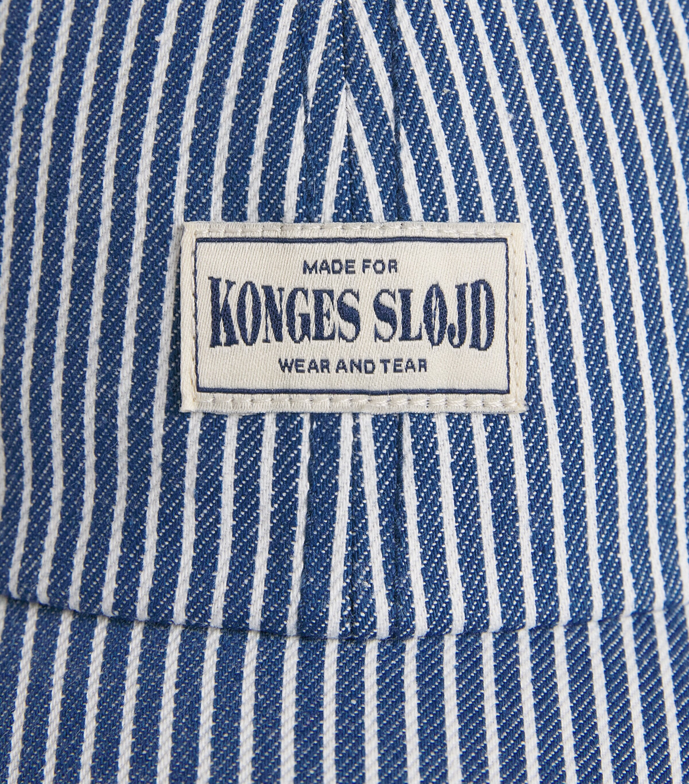 KONGES SLOJD Organic Cotton Stripe Hat Blue Stripe Image 3