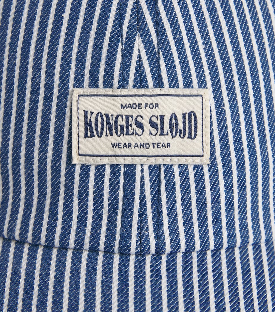 KONGES SLOJD Organic Cotton Stripe Hat Blue Stripe Image 3