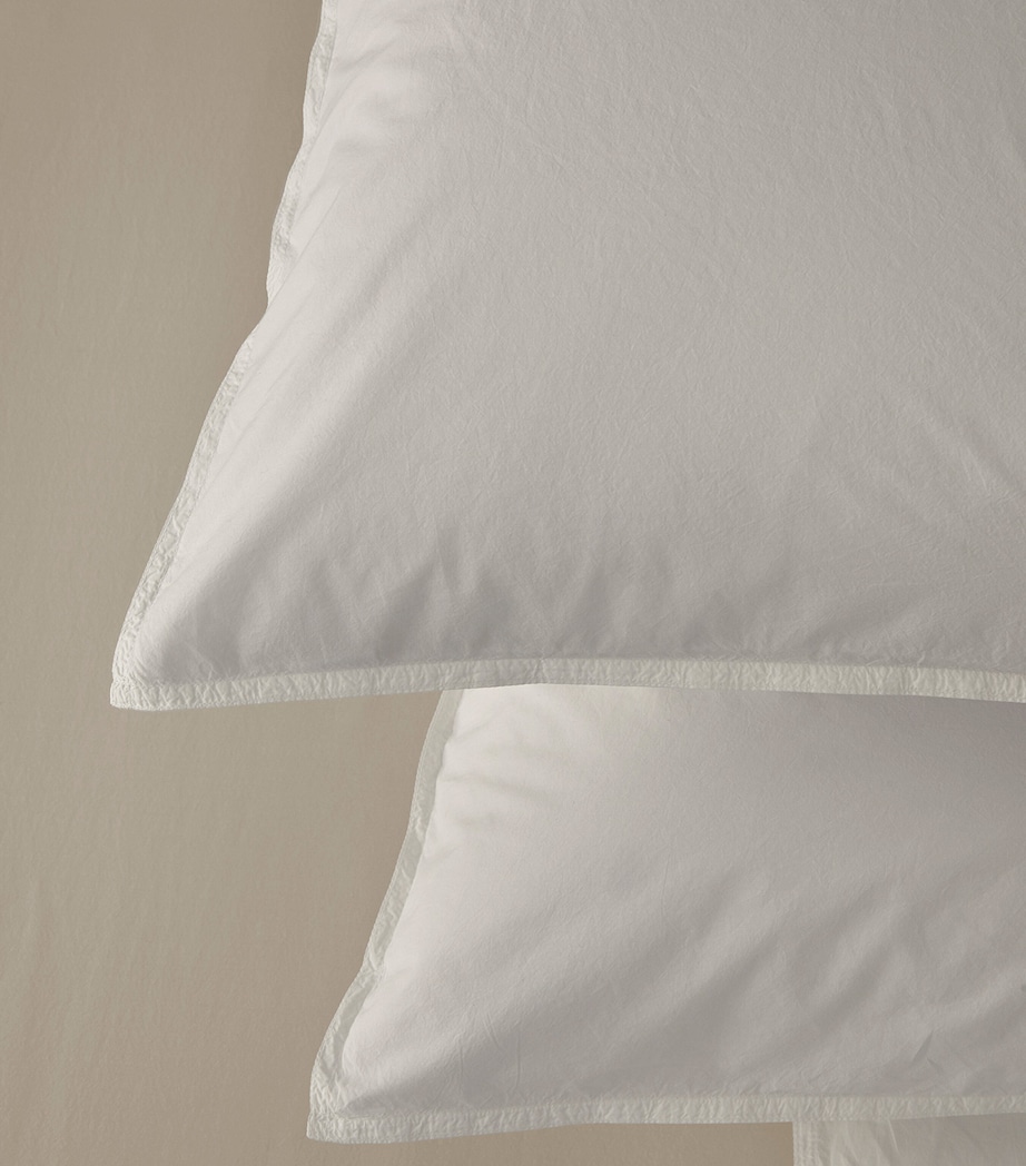 Society Limonta Cotton Nite Pillowcase Pair (50cm x 80cm) Bianco Image 2