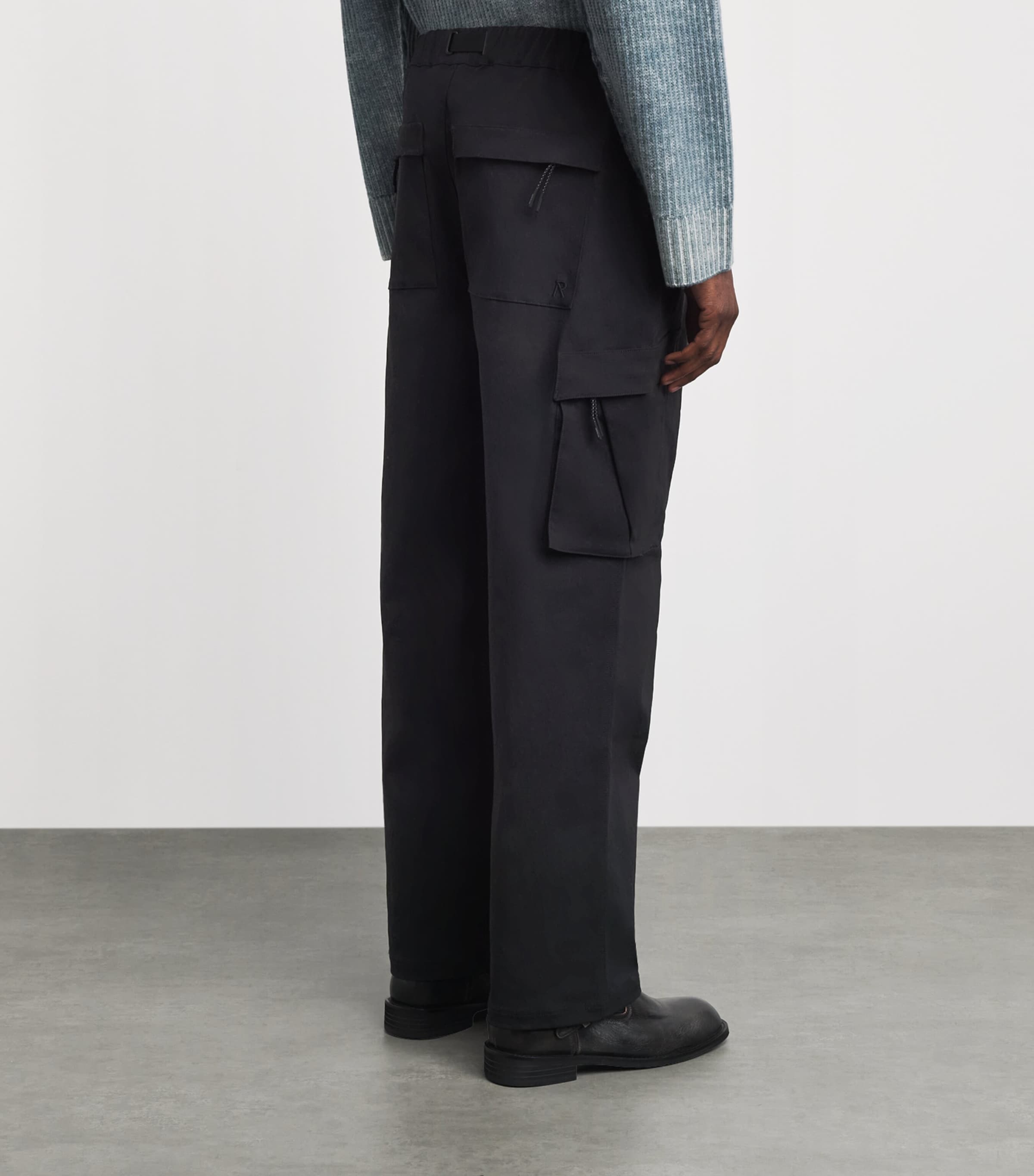 Represent Mens Functional Cargo Trousers Black Image 5