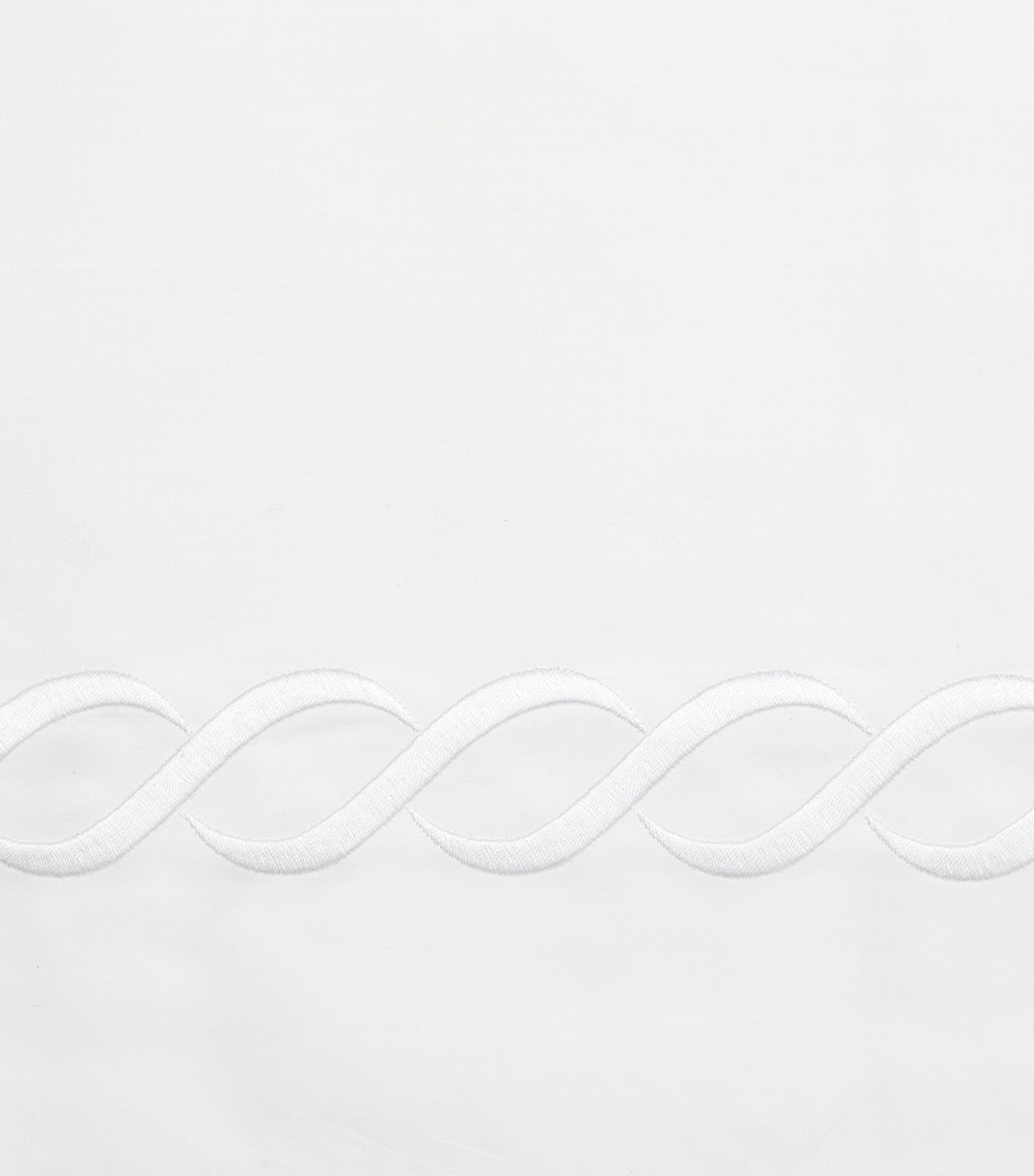 Treccia Square Oxford Pillowcase (65 x 65cm) WHITE/WHITE Image 3