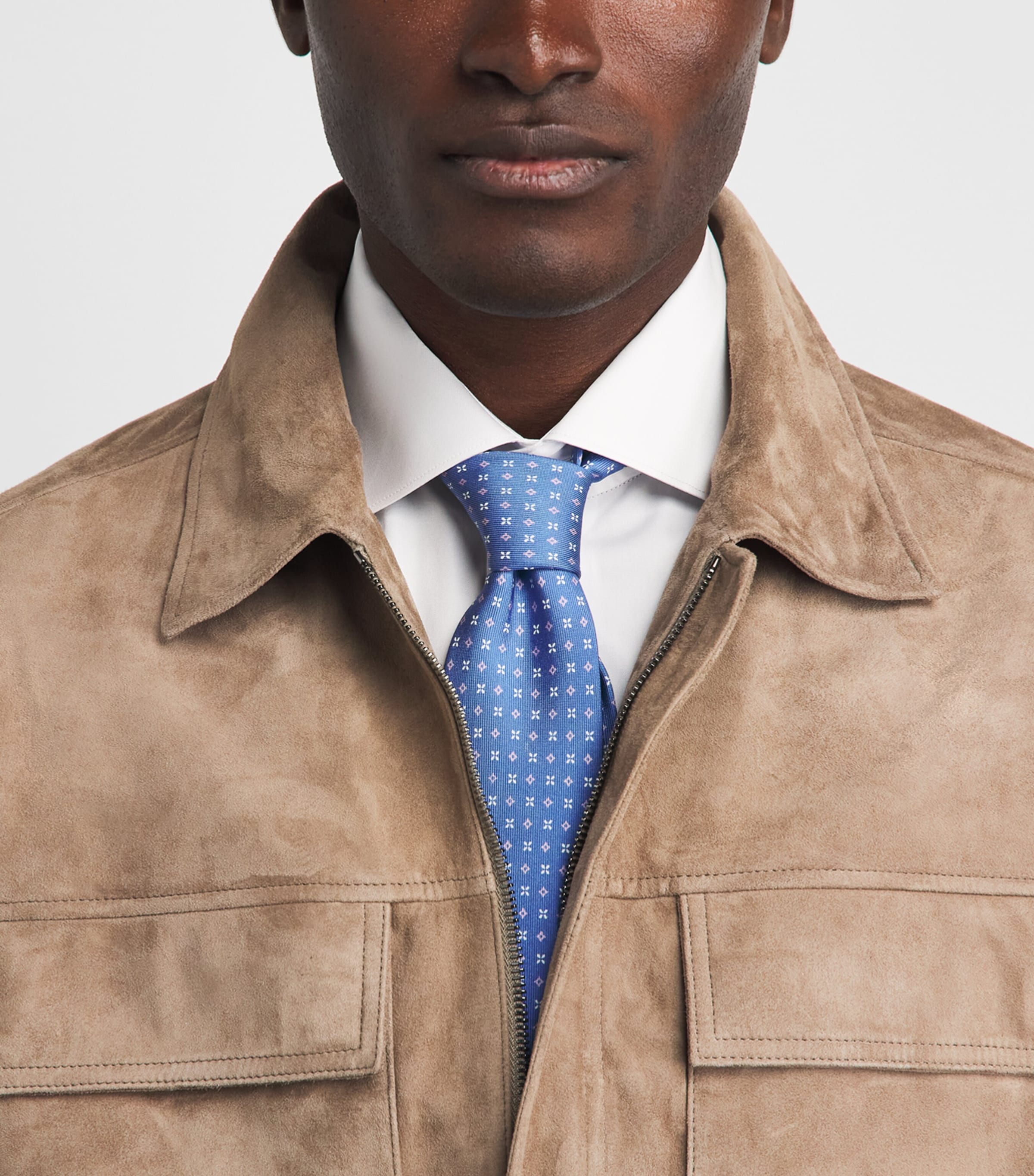 E. Marinella Silk Printed Tie Blue Image 2