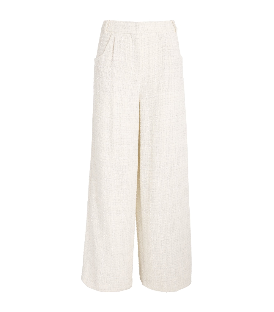 Tweed Wide-Leg Trousers ECRU Image 1
