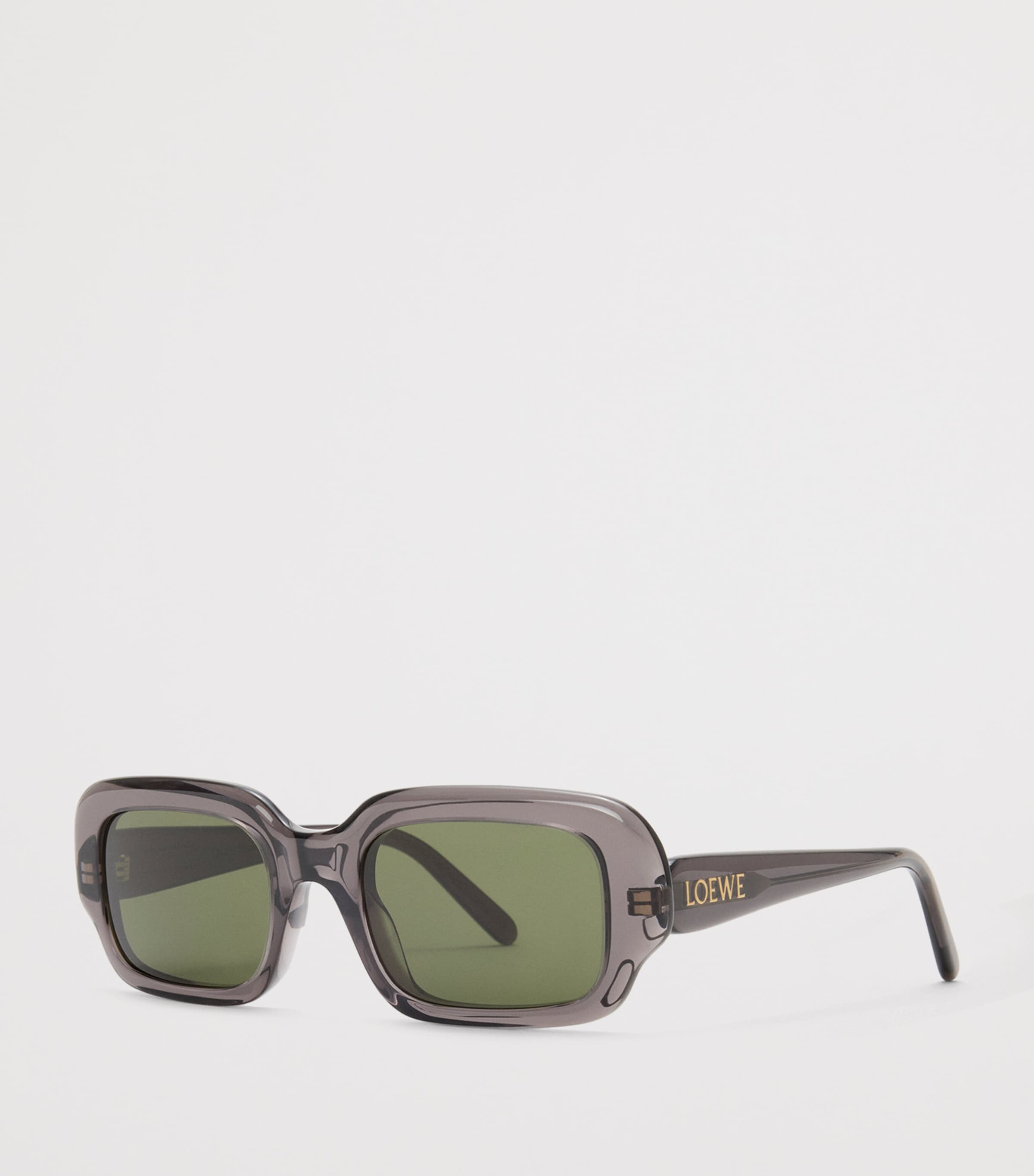 Acetate Rectangular Slim Sunglasses GREY Image 2