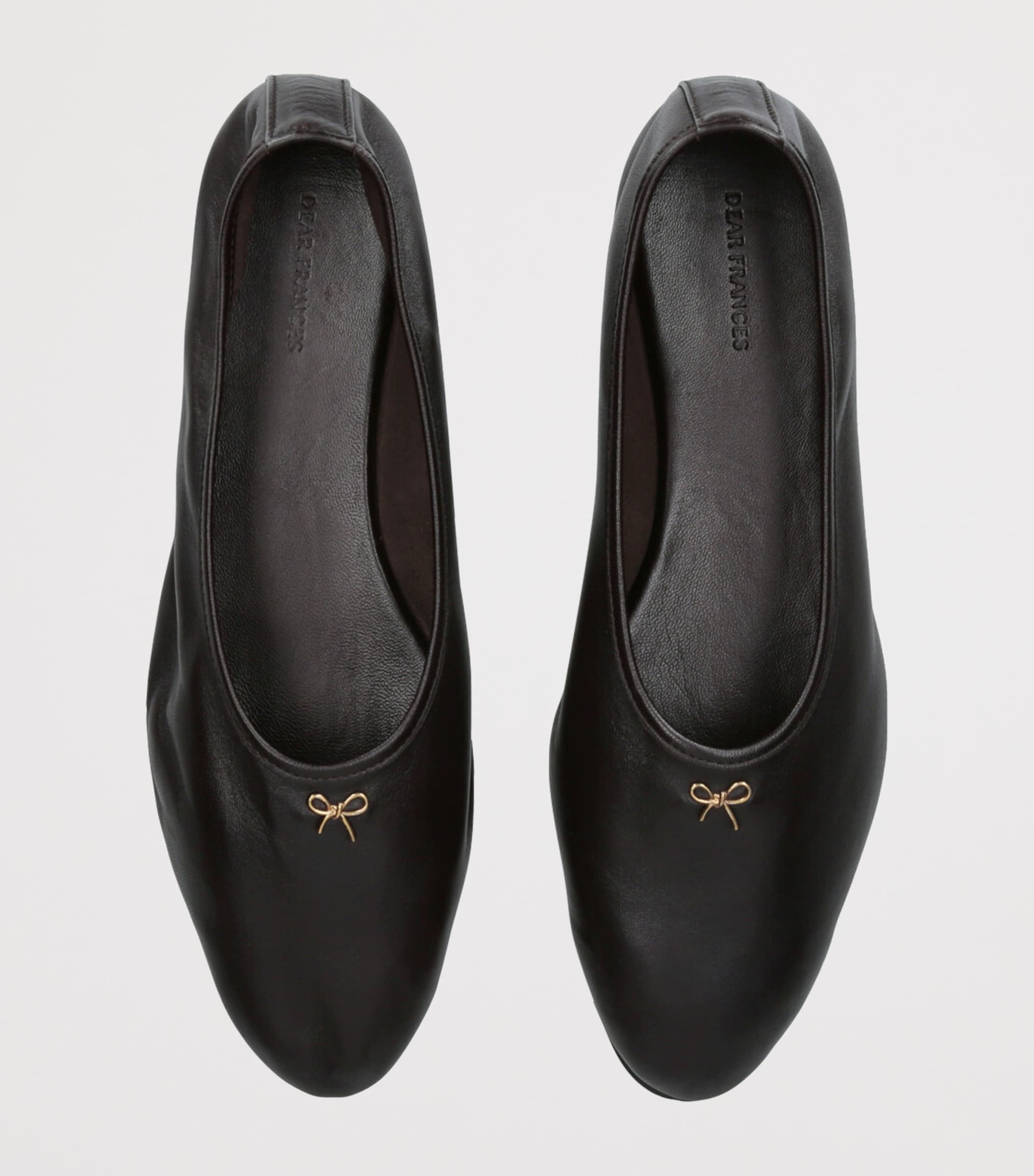 Leather Gala Ballet Flats DARK BROWN Image 4