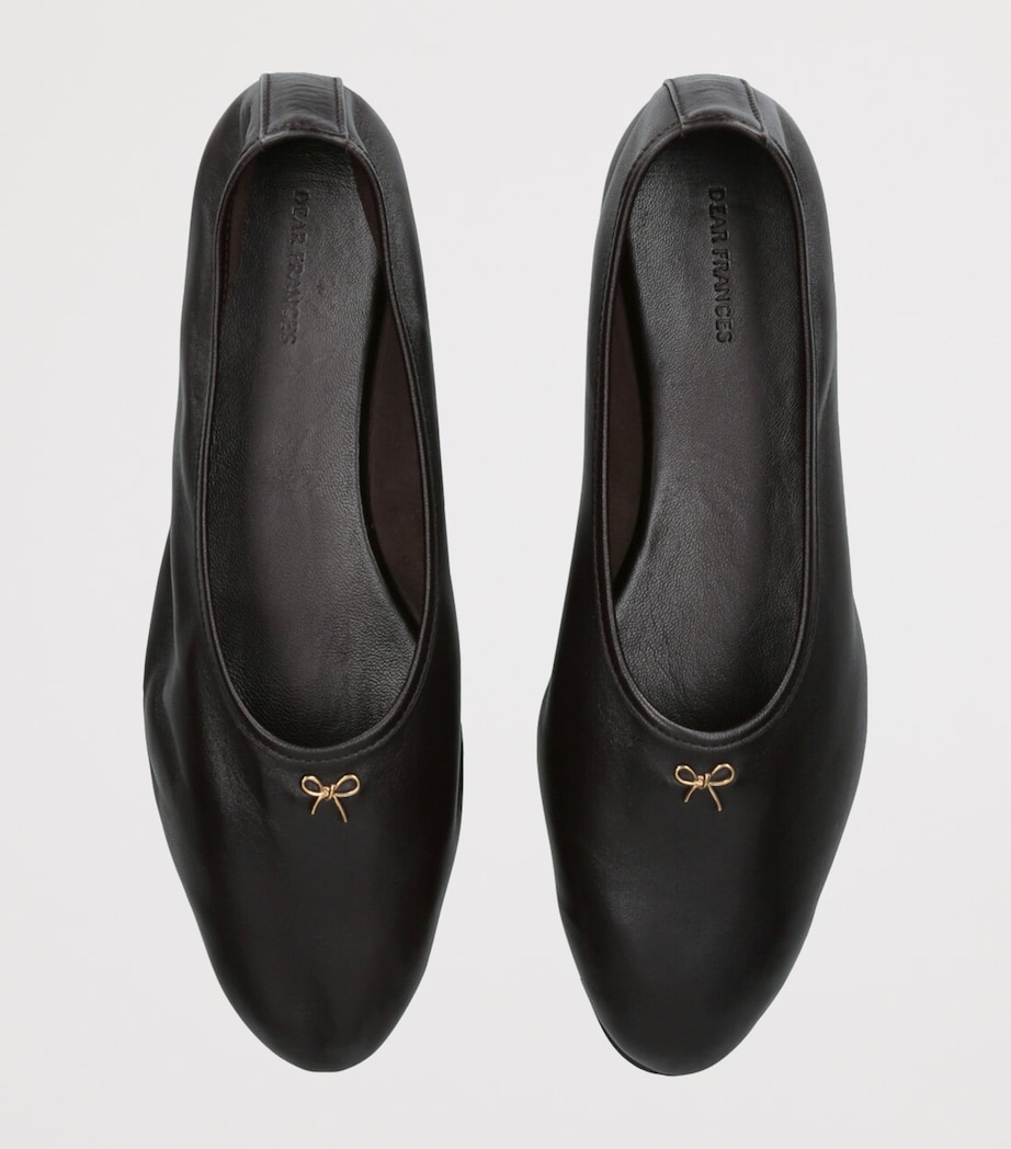 Leather Gala Ballet Flats DARK BROWN Image 4