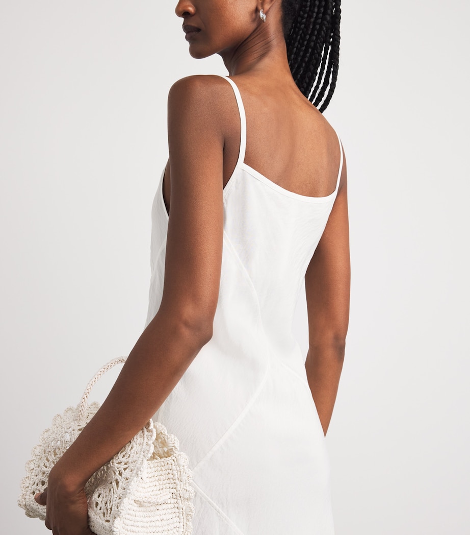 Lauren Manoogian Womens Bias Slip Midi Dress White Image 5