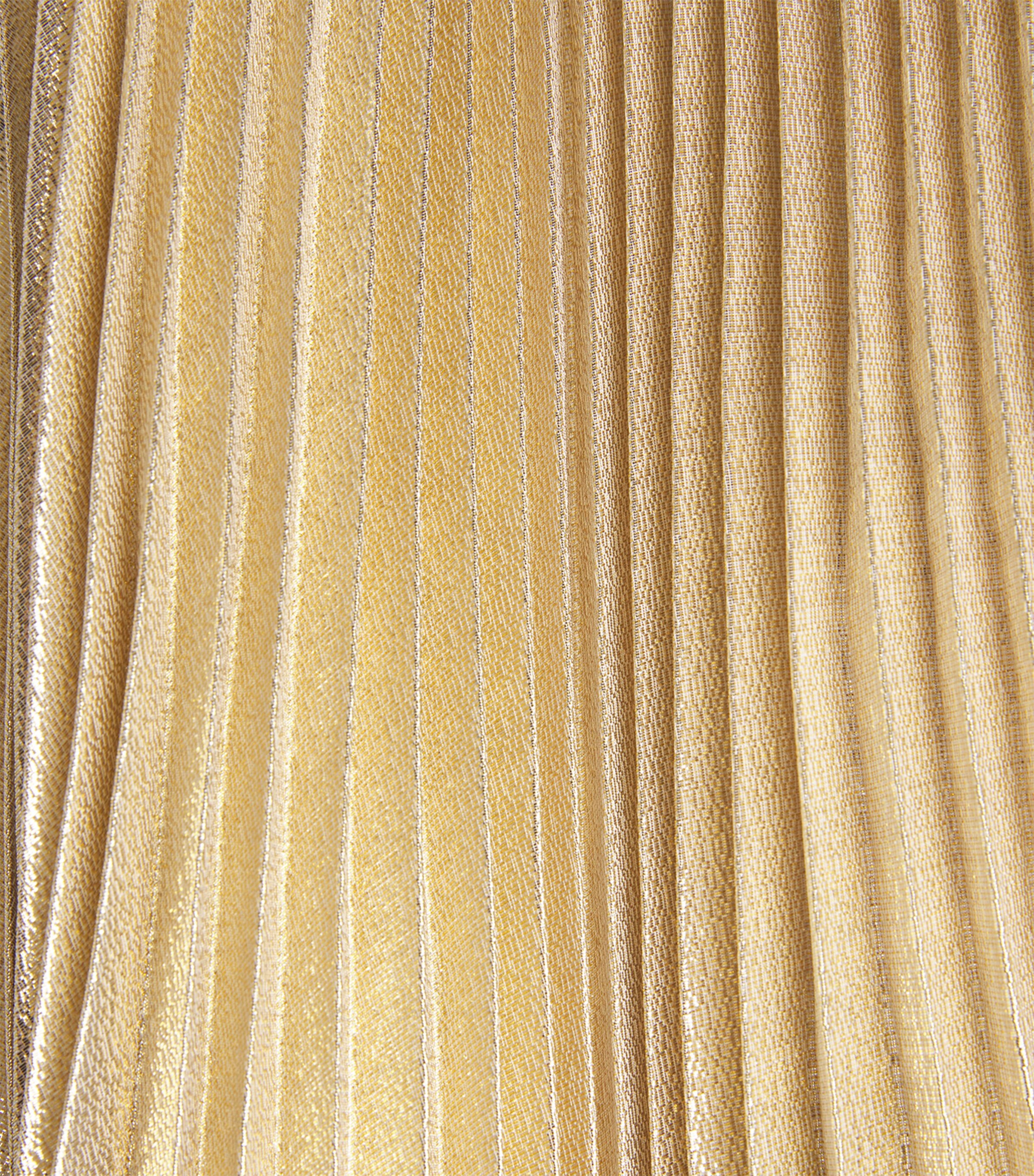 Silk-Blend Lamé Essai Midi Skirt GILT Image 5