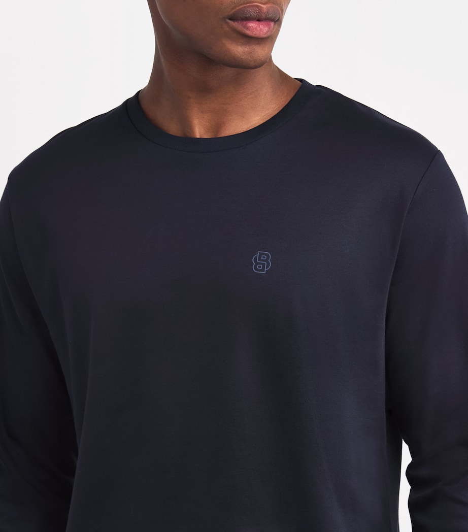 Cotton Logo Lounge Set 404-DARK BLUE Image 6