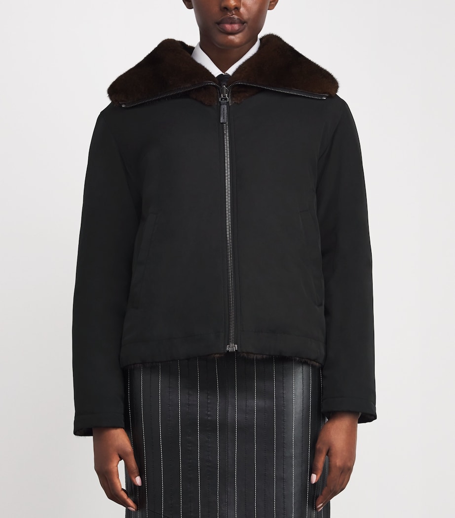 Down-Mink Reversible Puffer Jacket (60cm) B1163 Image 3