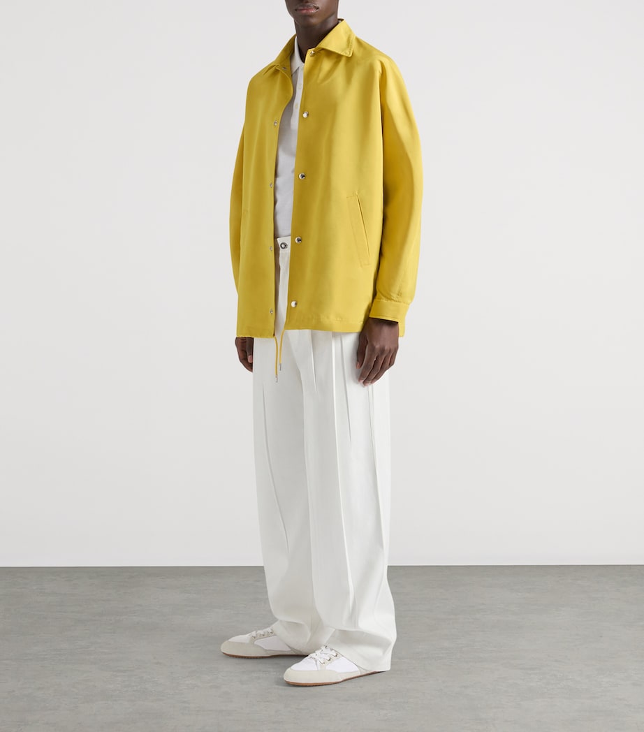 Faille Logo Coach Jacket MUSTARD Image 3