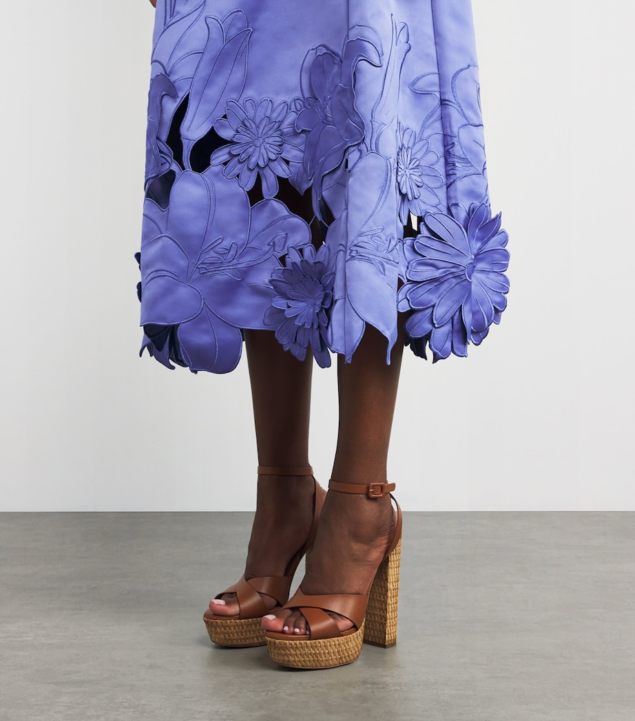 Floral-Appliqué Caroline Midi Dress MOONLIGHT Image 6