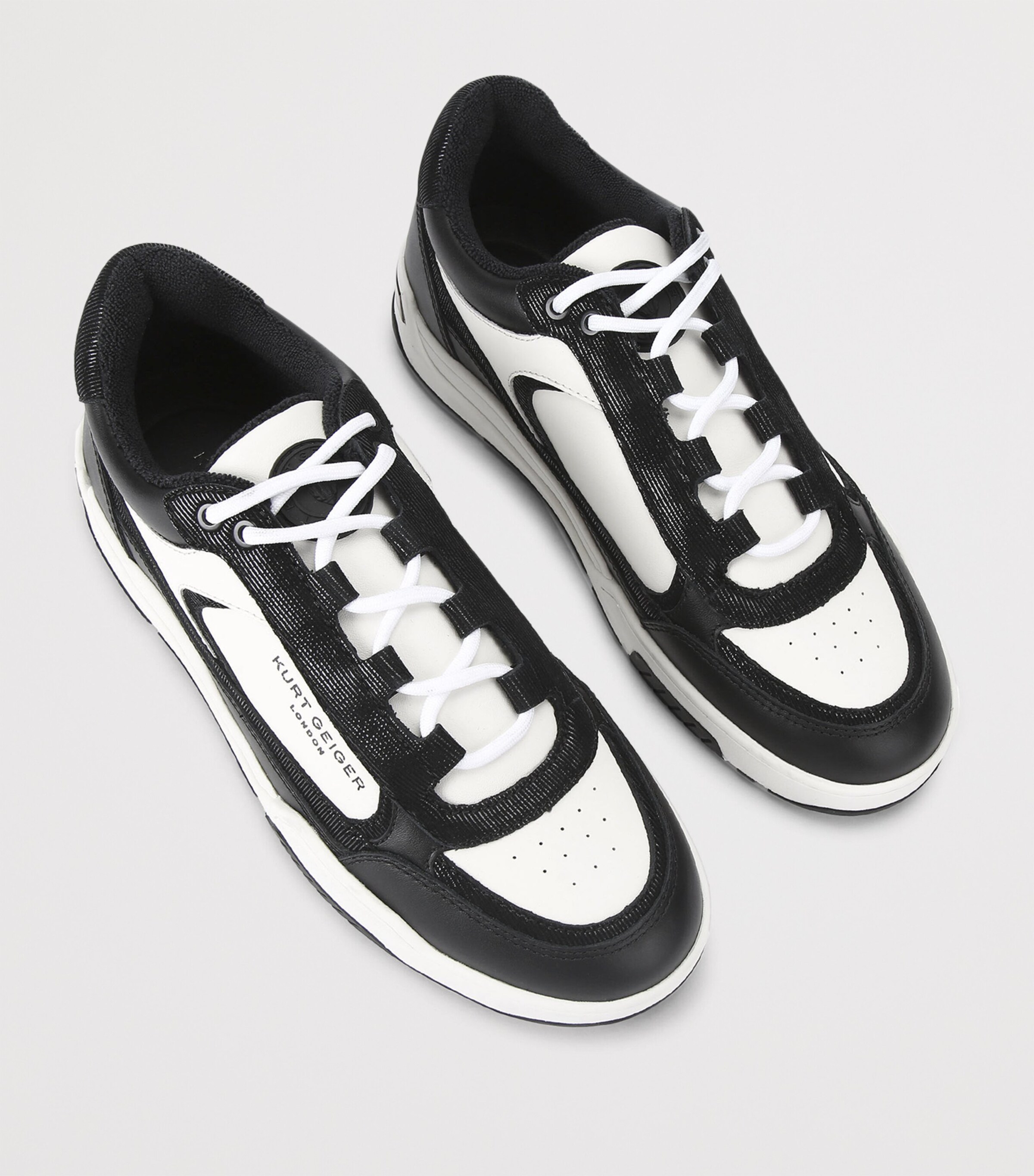Kurt Geiger London Leather Kingsland Sneakers Blk/white Image 4