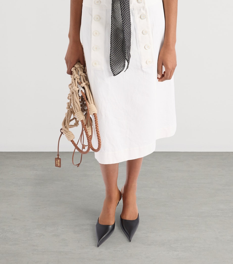 Cotton Gabardine Midi Skirt F0009 Image 4