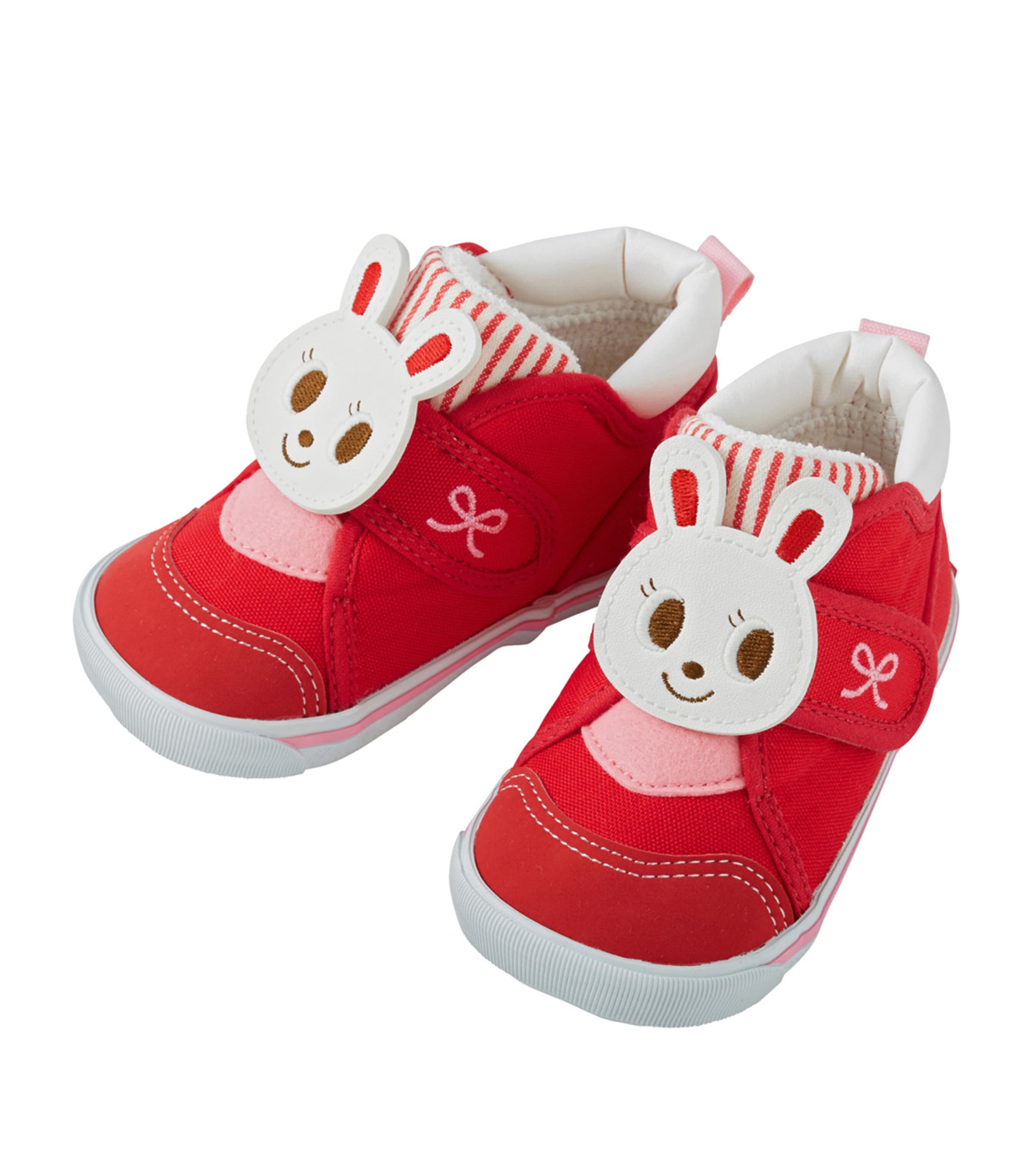Miki House Kids' Animal Appliqué Baby Shoes In Red