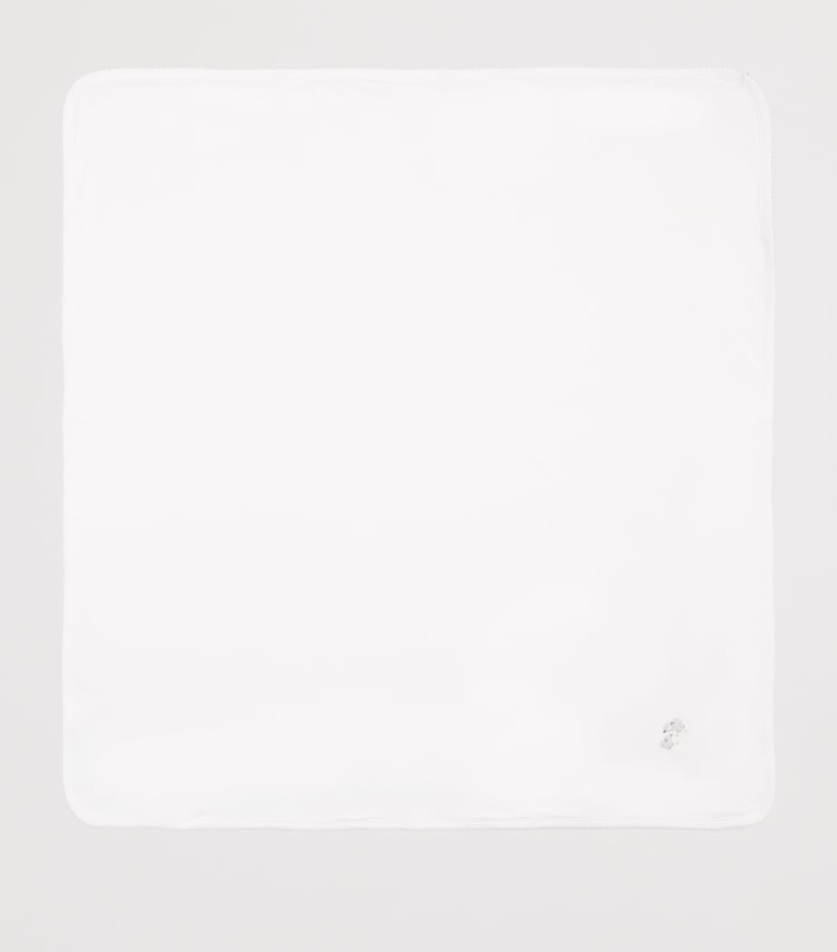 Pima Cotton Sheep Blanket (73cm x 66cm) K193WHITE/SILVER Image 2