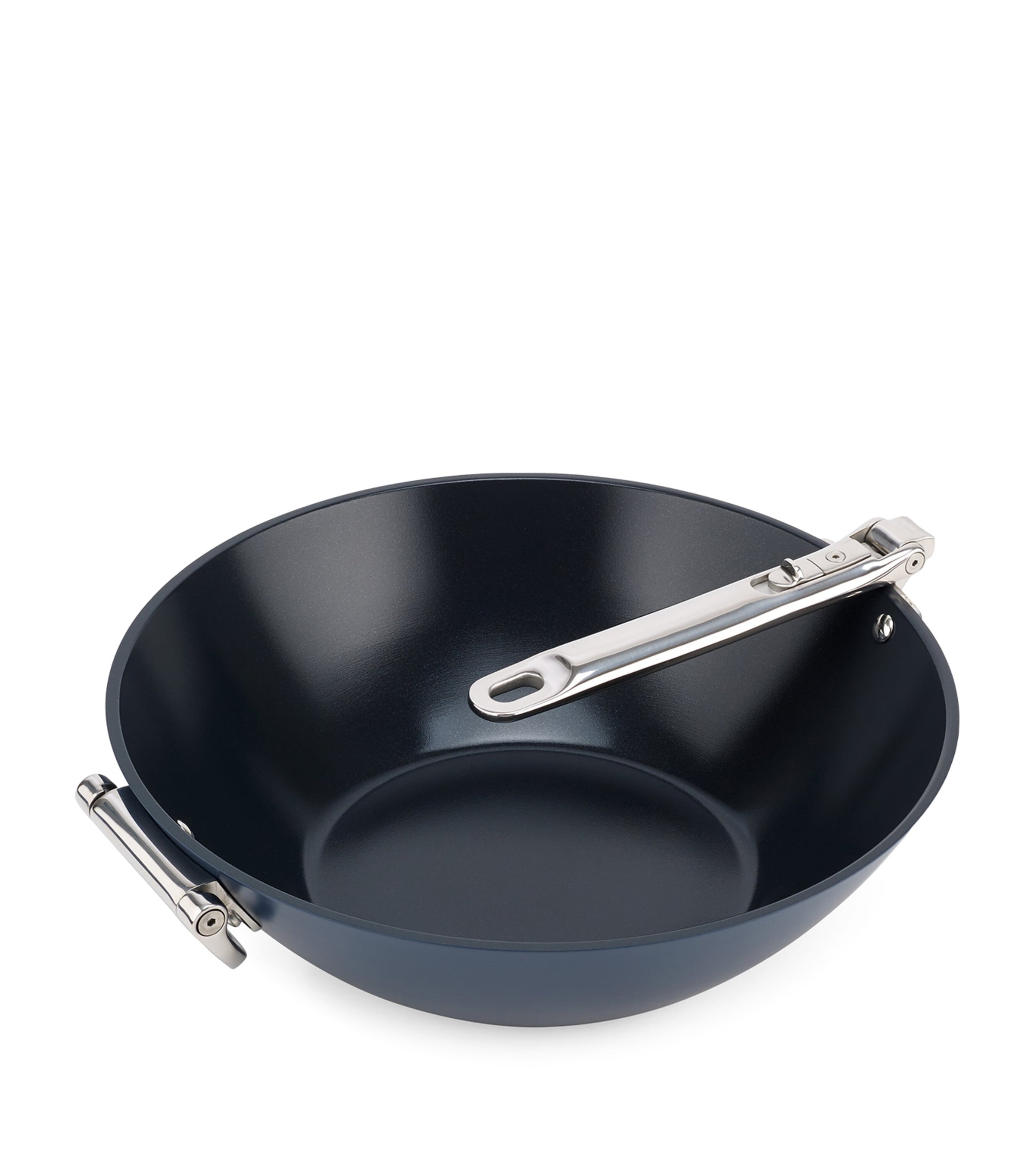 Space Non-Stick Folding Handle Wok (32cm) MIDNIGHT BLUE Image 5