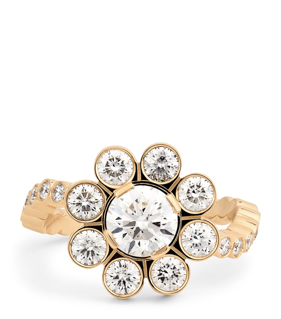 Yellow Gold and Diamond Fleur Royale Ring