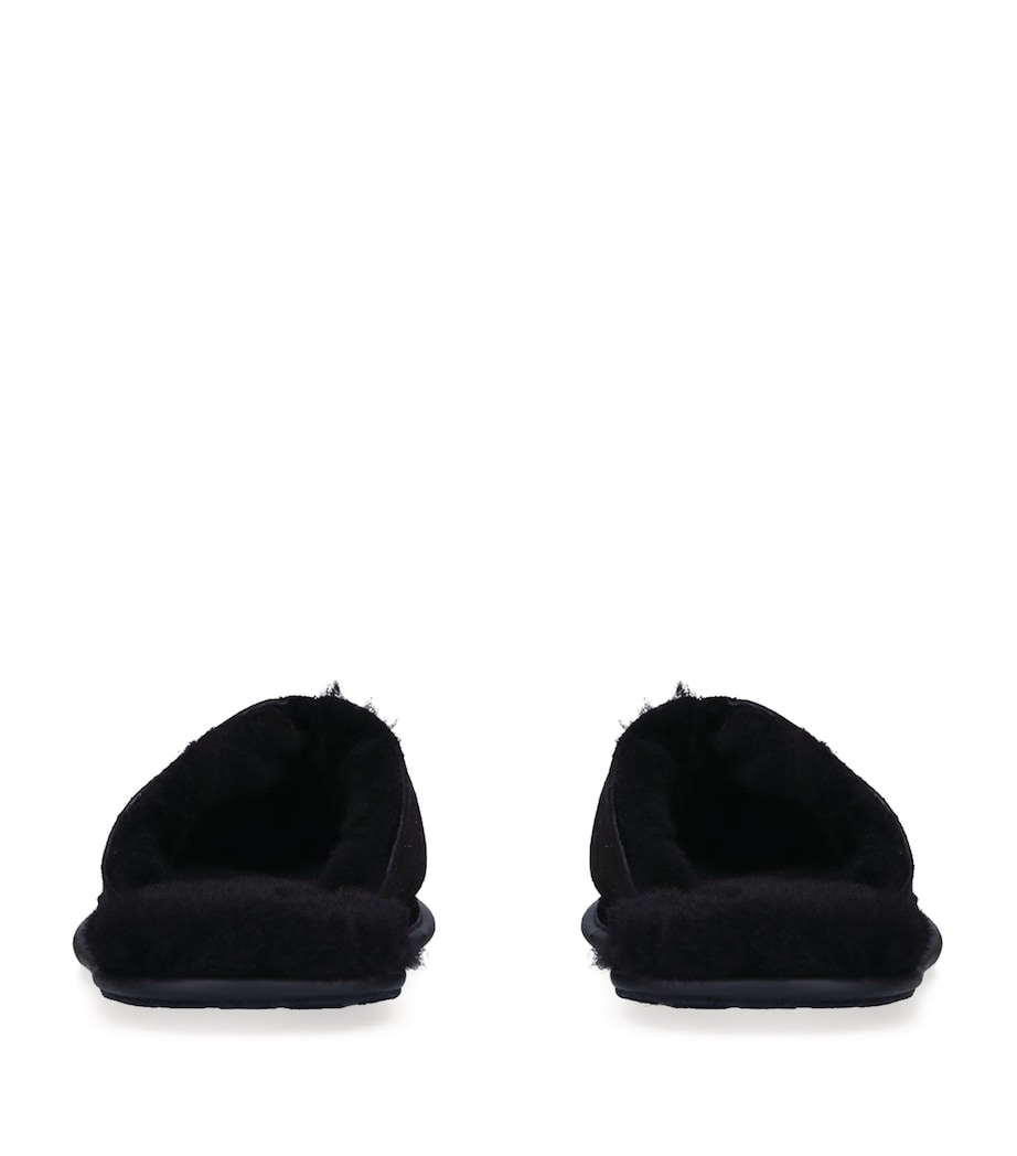 Leather Hyde Slippers BLACK Image 2