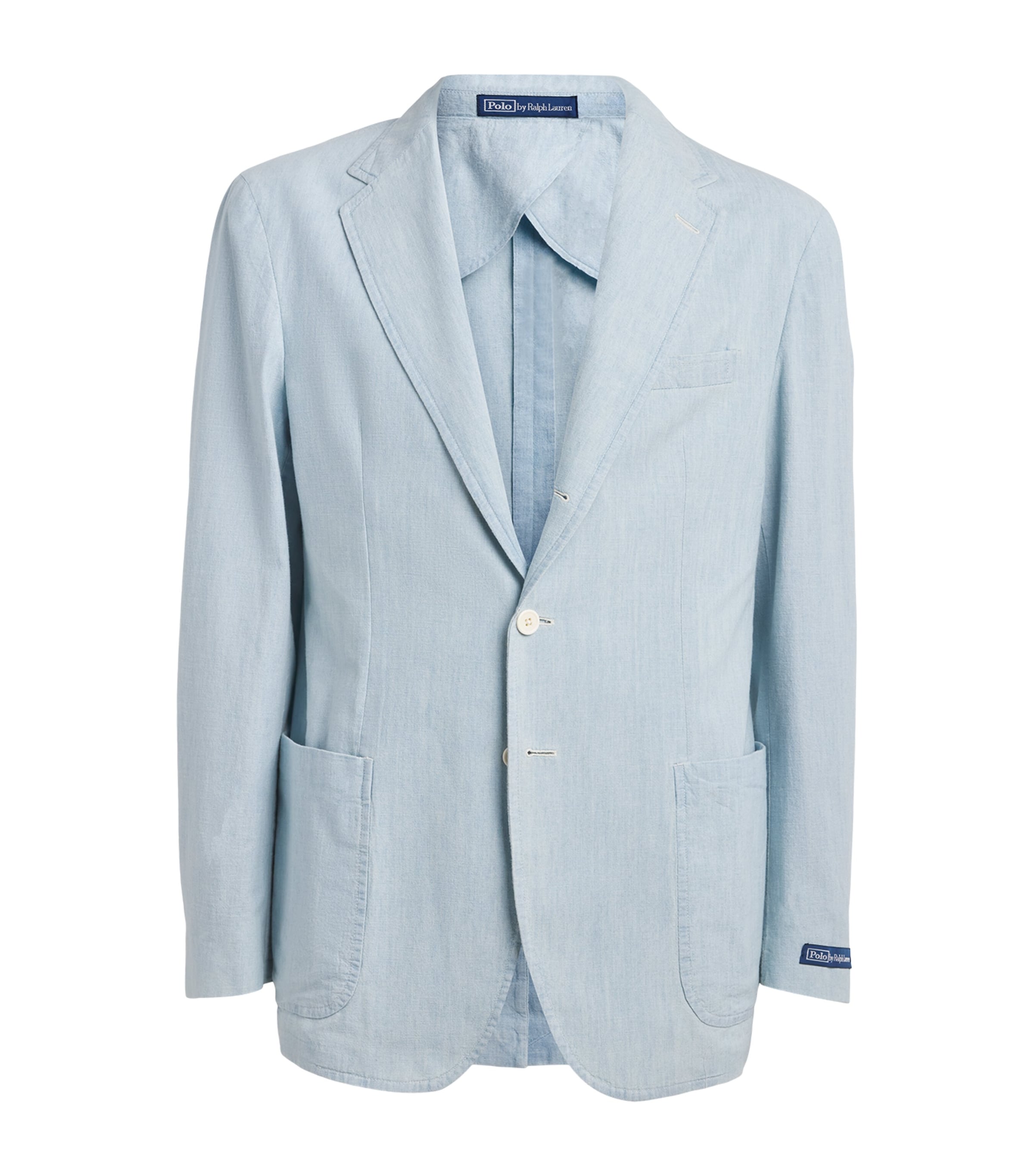 Polo Ralph Lauren Mens Linen Single-Breasted Blazer Chambray Image 1