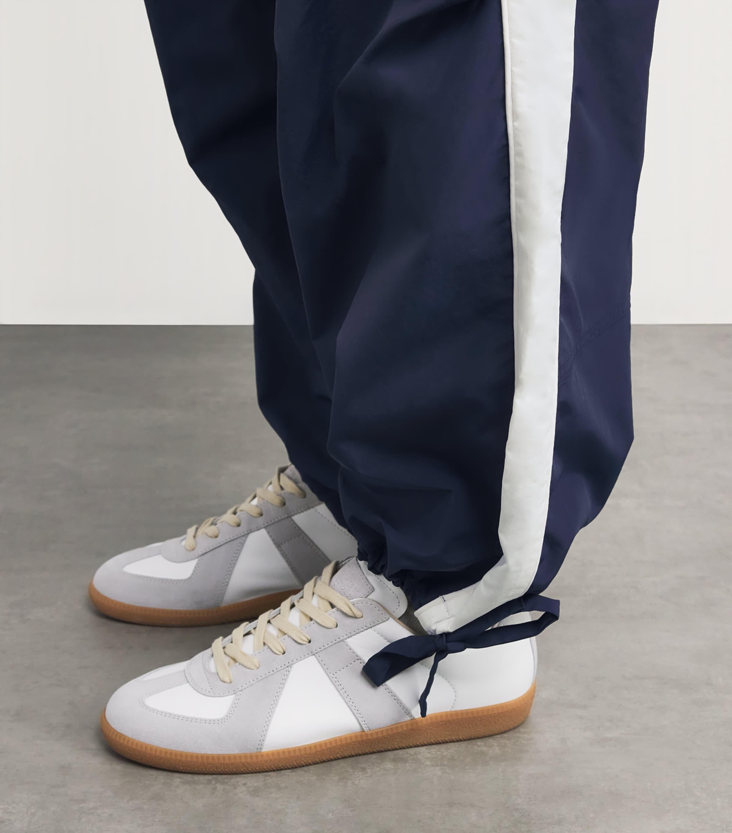 Rhude Navy Logo Wide-Leg Track Pants | Harrods US