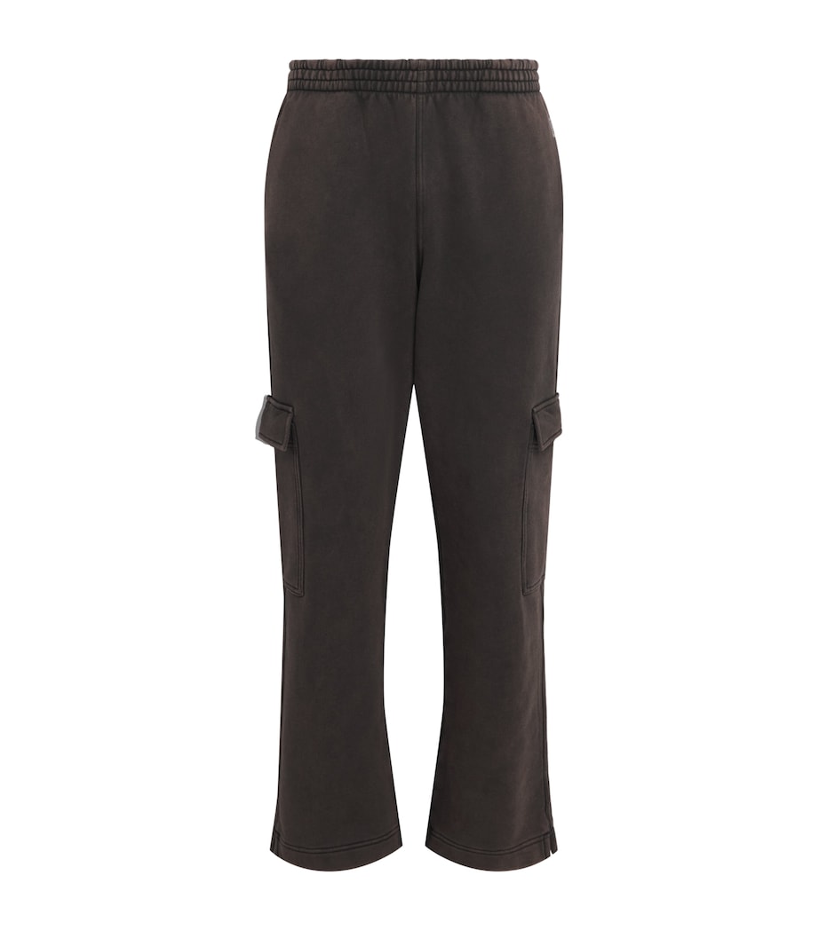 Represent Mens Cotton Initial Cargo Sweatpants Coffee Image 1