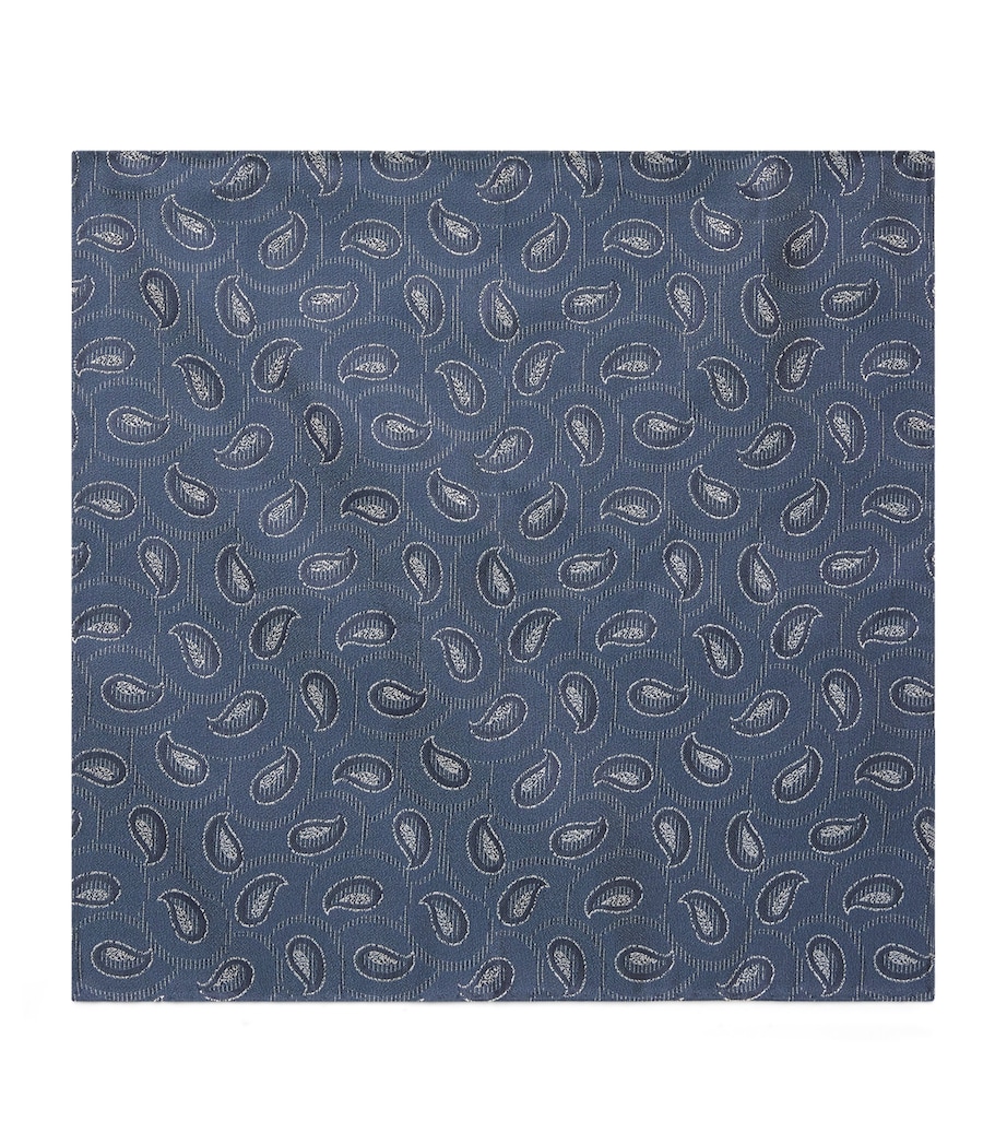 Silk Paisley Pocket Square FB201 Image 1