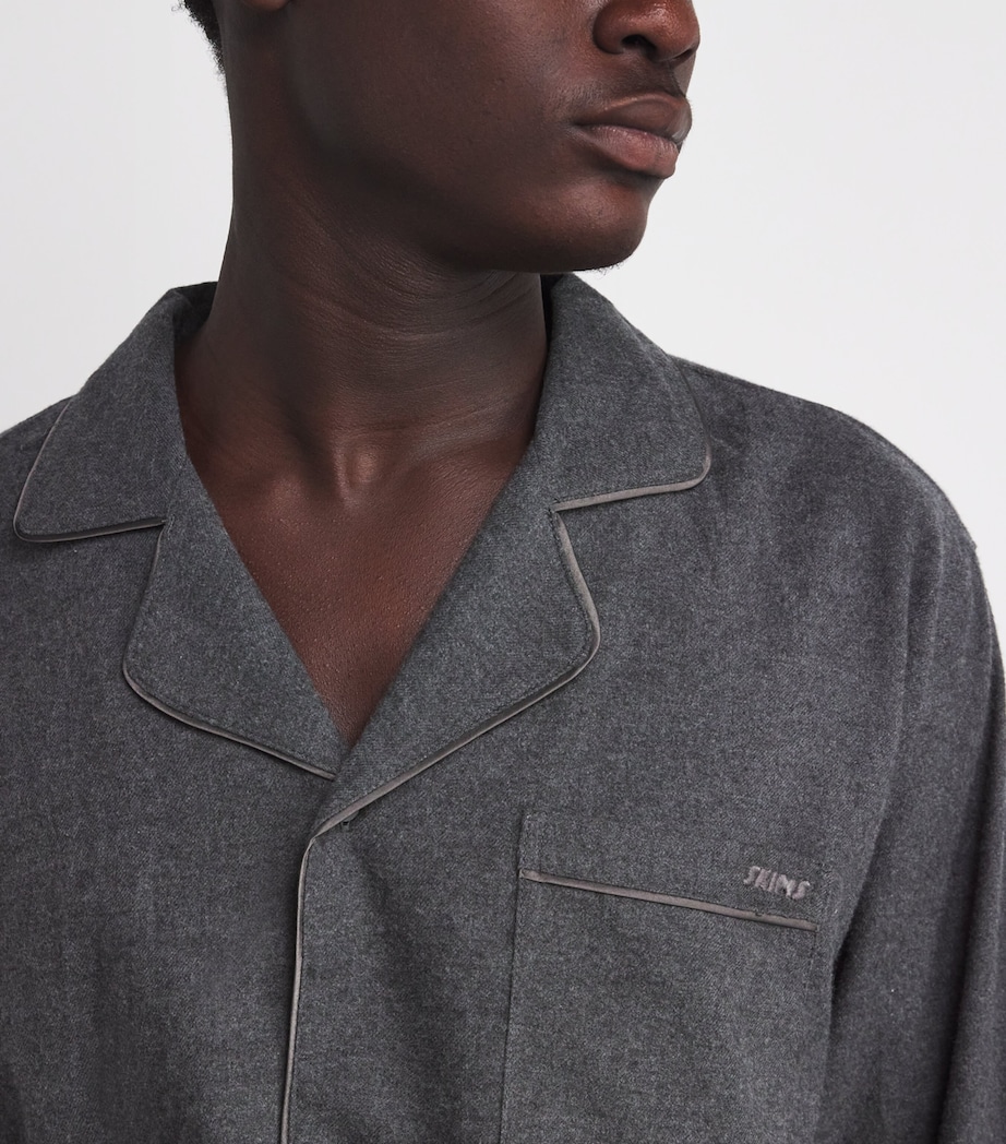 Cotton Long-Sleeve Pyjama Set ASH HEATHER GREY Image 4