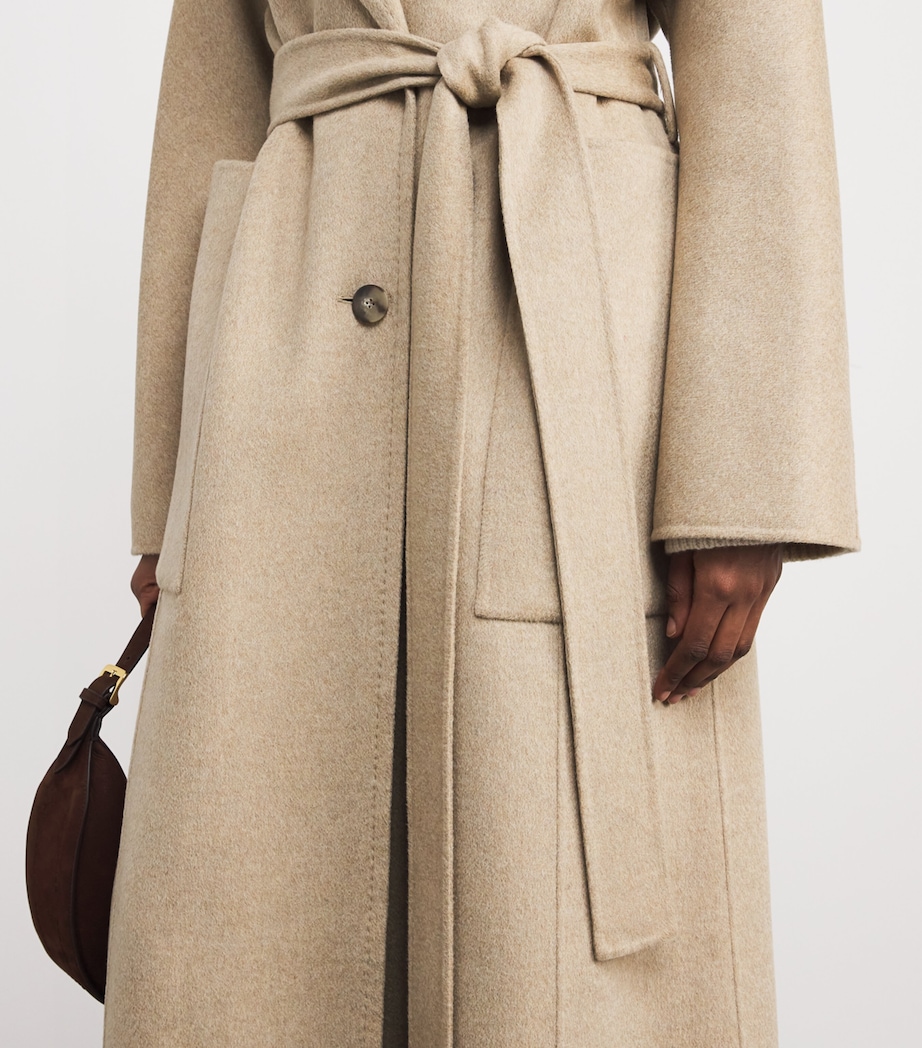 Joseph Womens Wool-Cashmere Spencer Coat Powder Melange Image 4