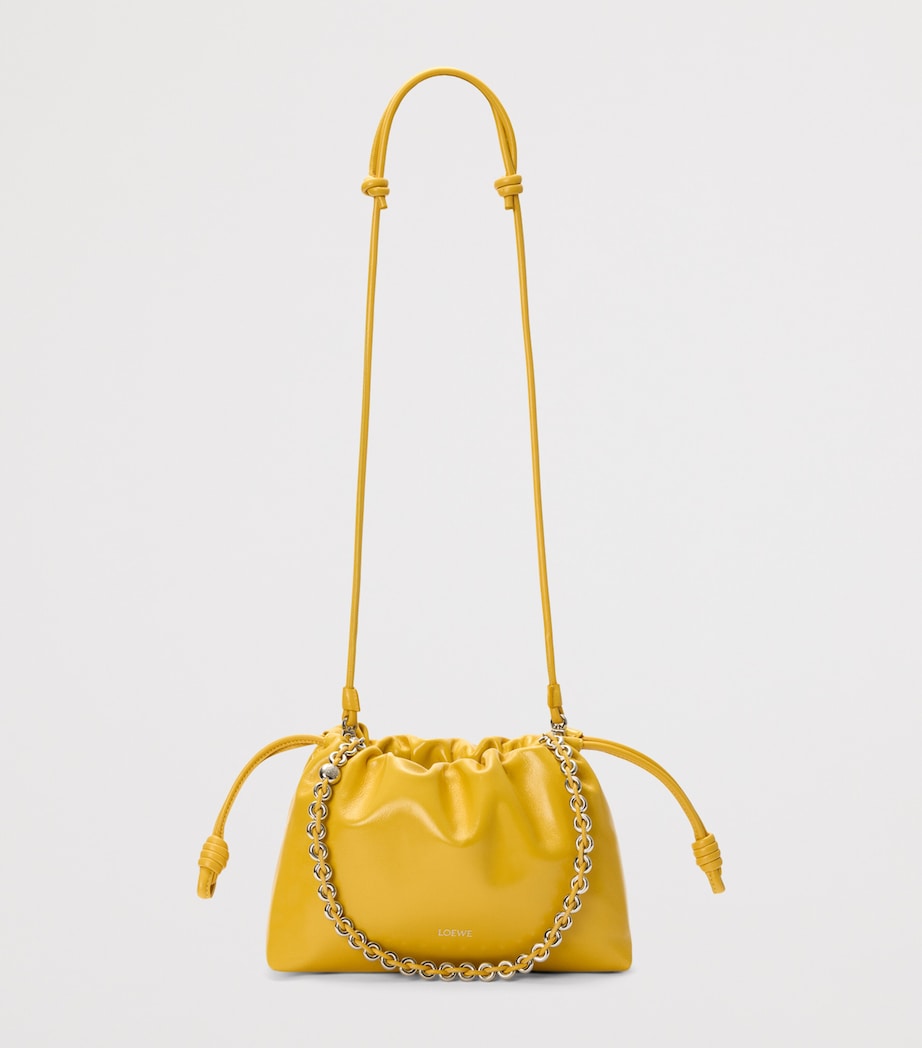 Medium Leather Flamenco Shoulder Bag YELLOW Image 7
