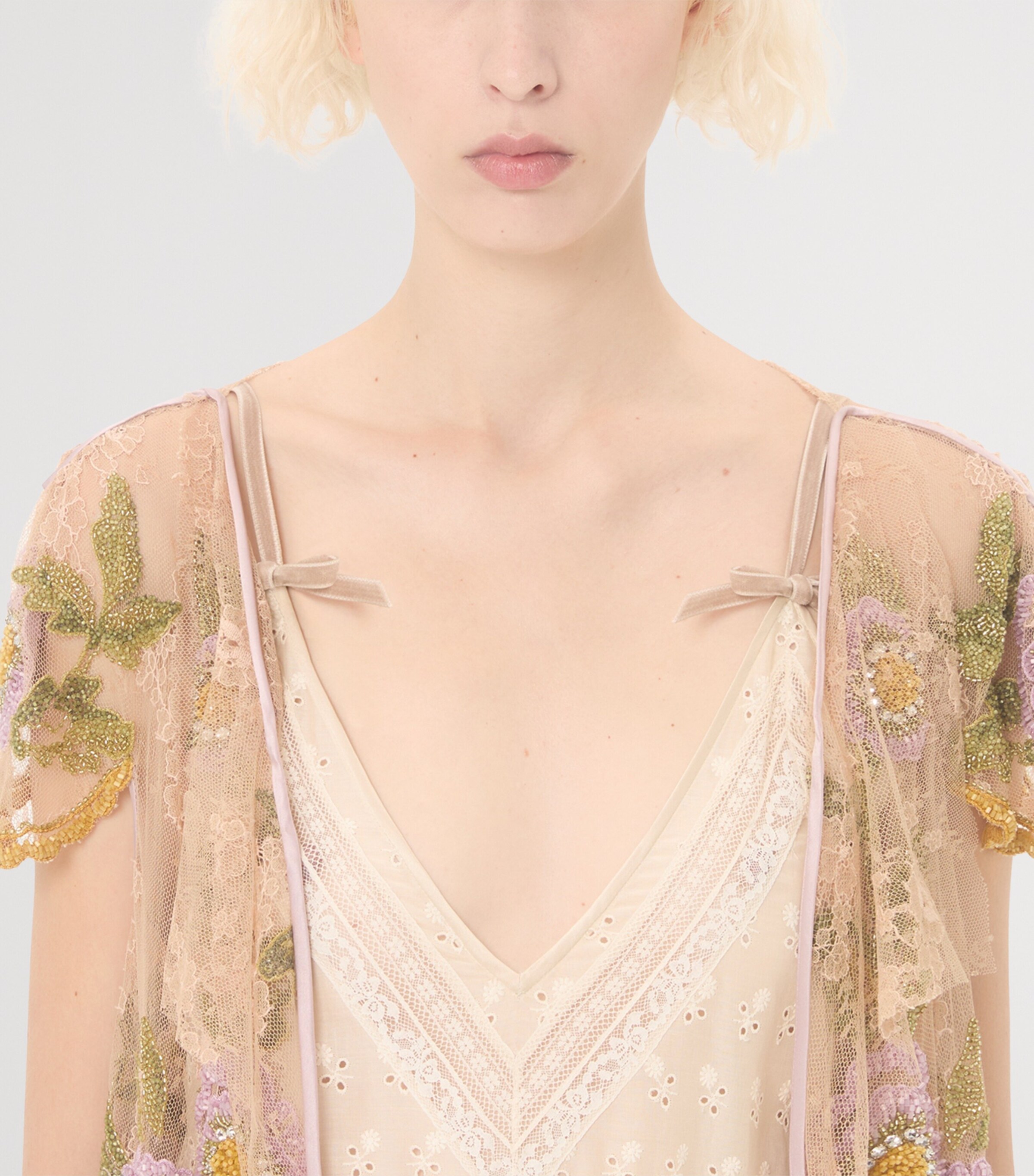Valentino Womens Cotton Floral Midi Dress Image 7