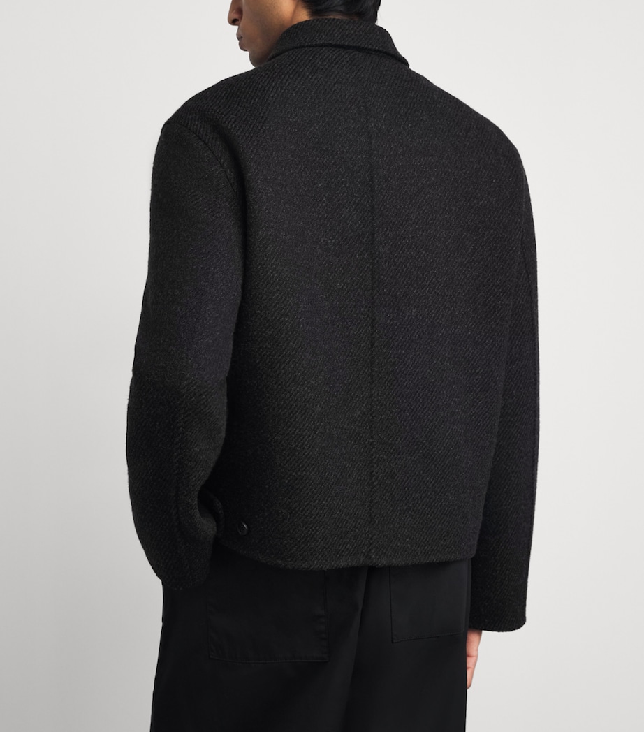 Virgin Wool Bomber Jacket 012 CHARCOAL Image 5