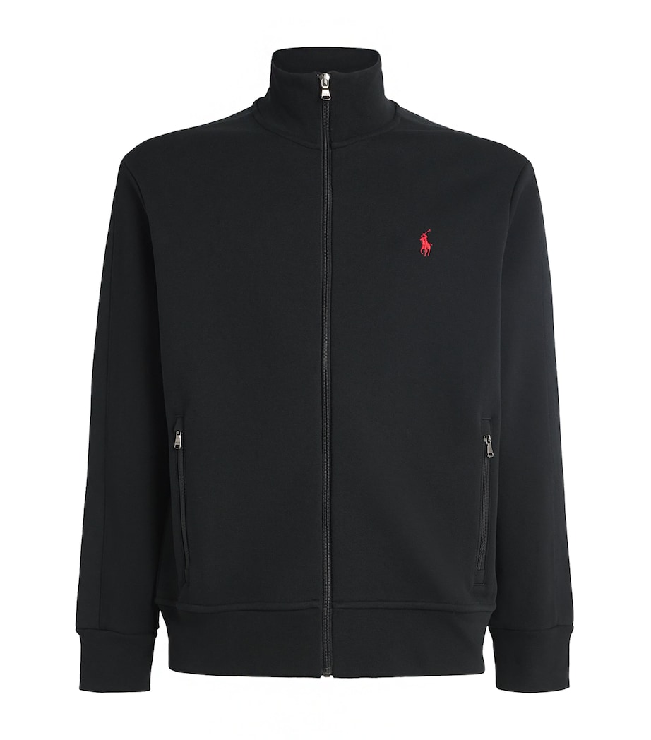 Cotton-Blend Zip-Up Sweatshirt BLACK Image 1