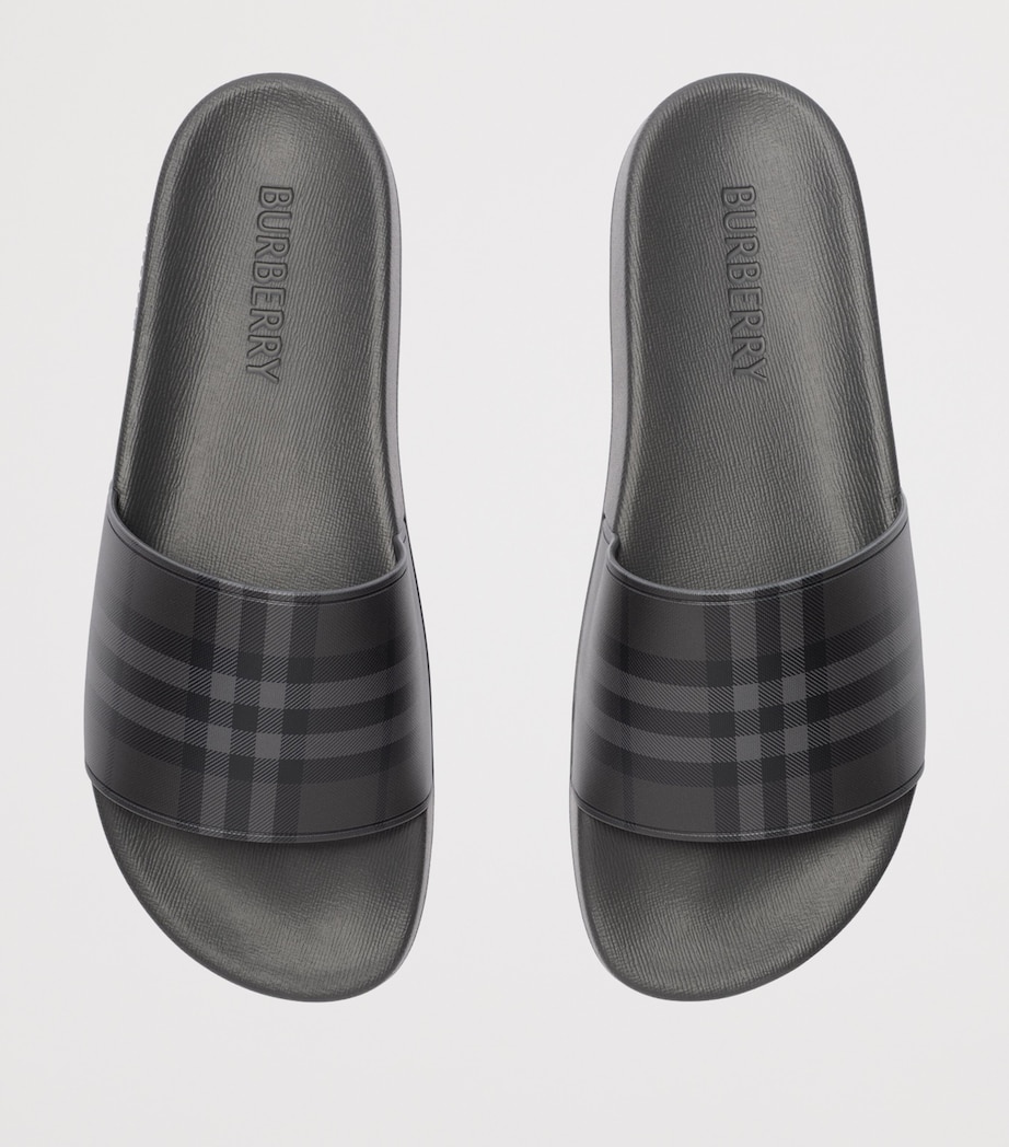 Burberry Check Slides Iron Grey Ip Check Image 4