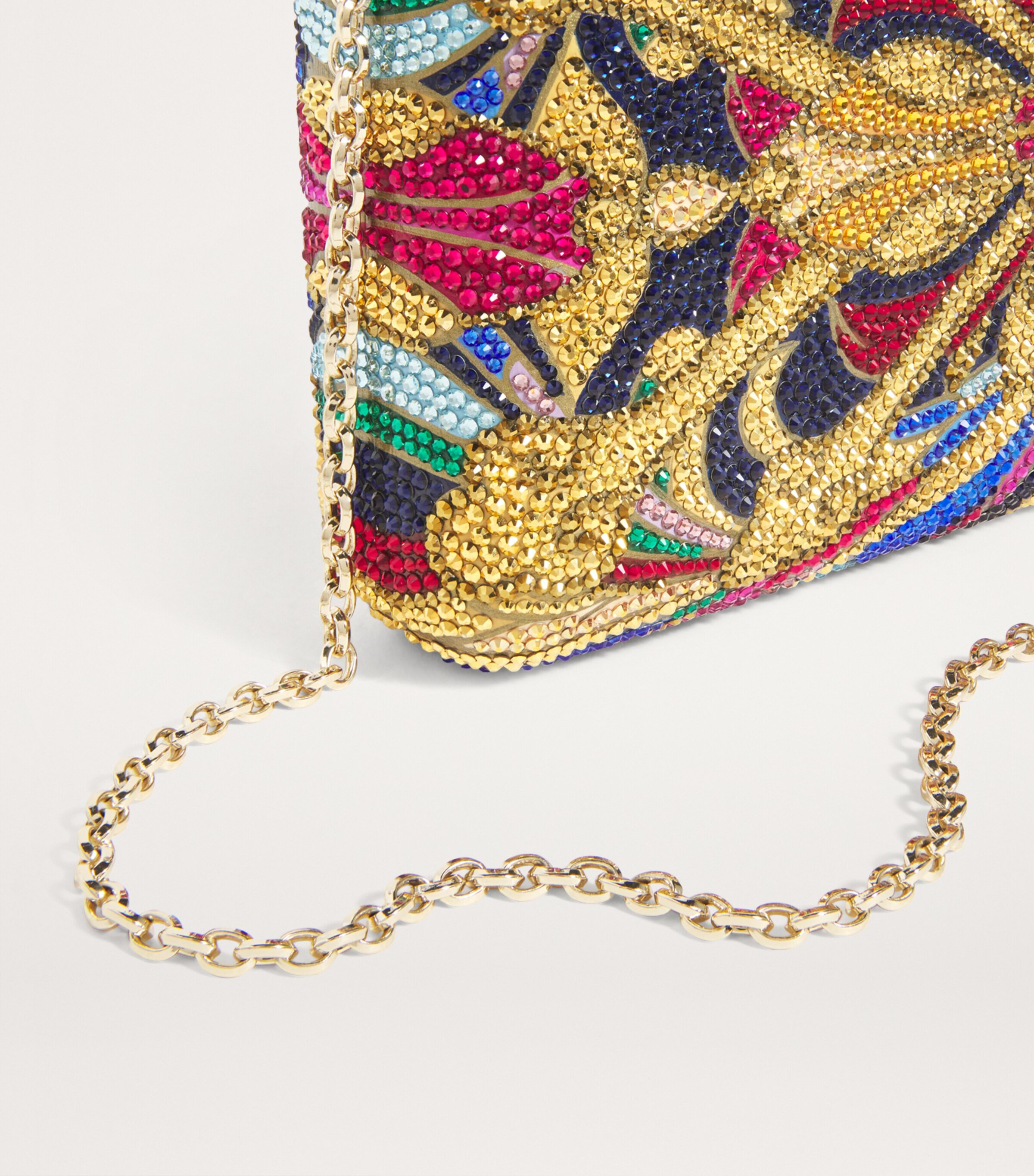 Crystal Lantern Tile Clutch Bag SAUMT SLVR ARM MLTI Image 4