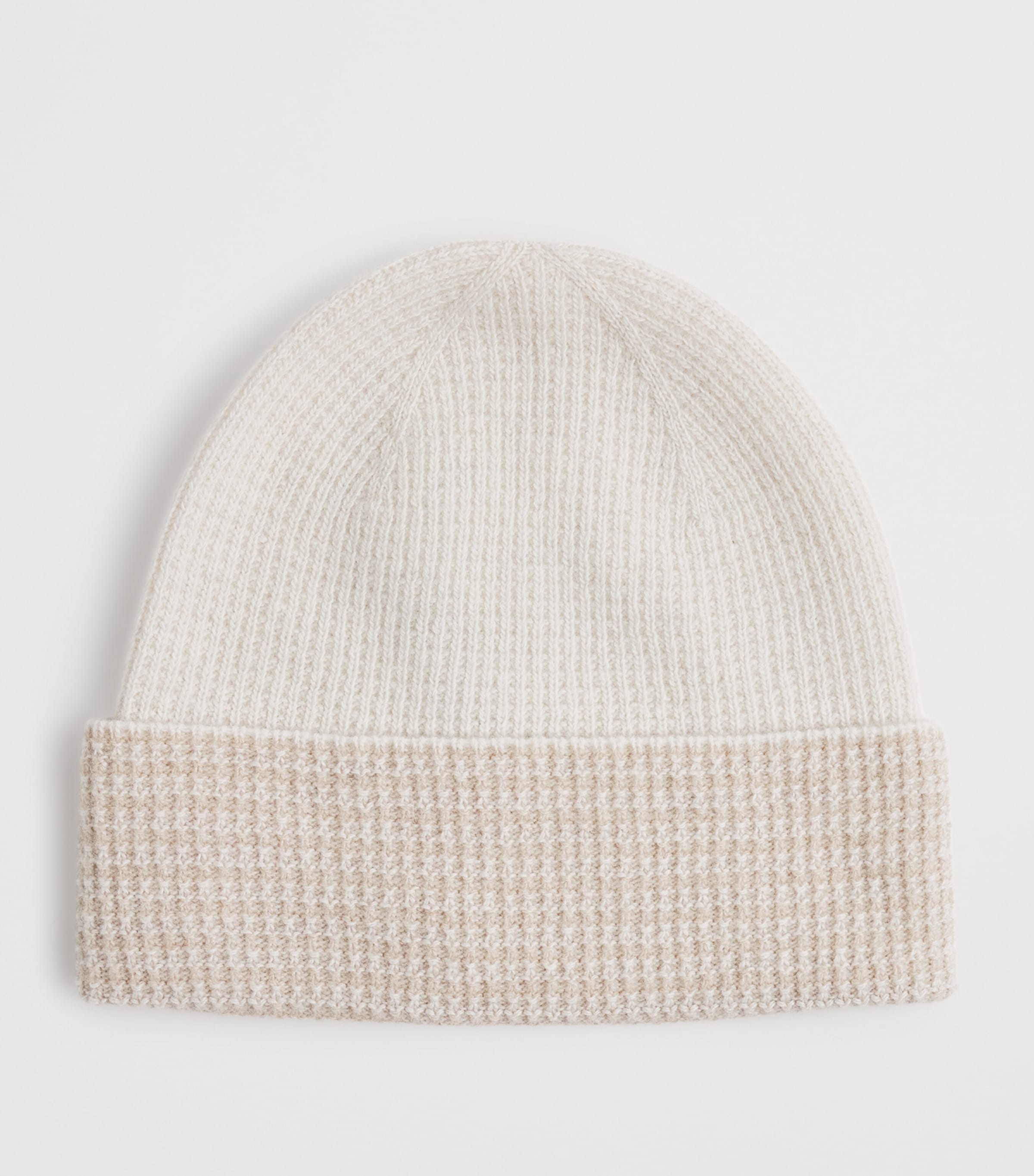 Wool-Cashmere Beanie BIANCO E BEIGE Image 2