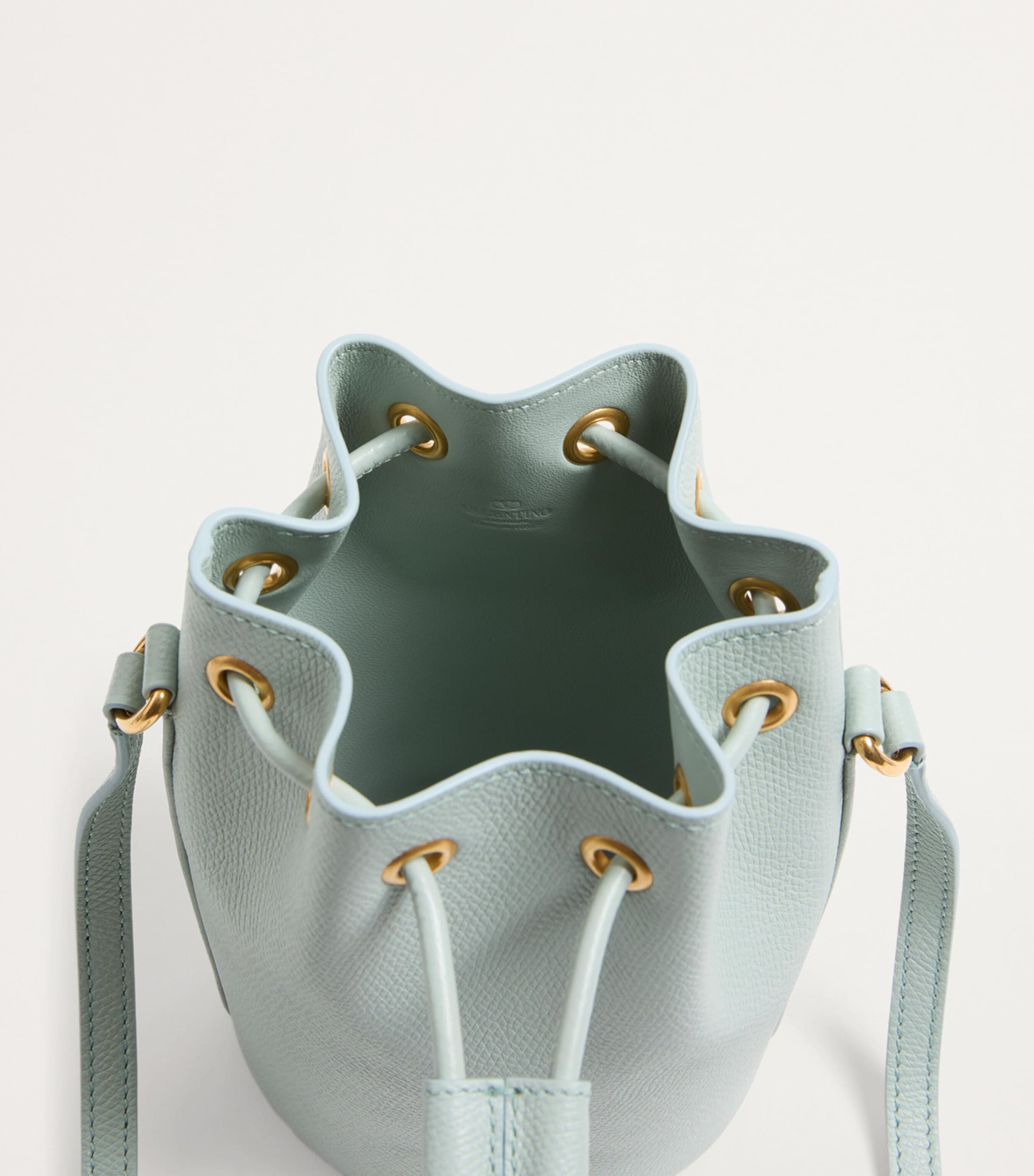 Valentino Garavani Mini Leather VLogo Signature Bucket Bag