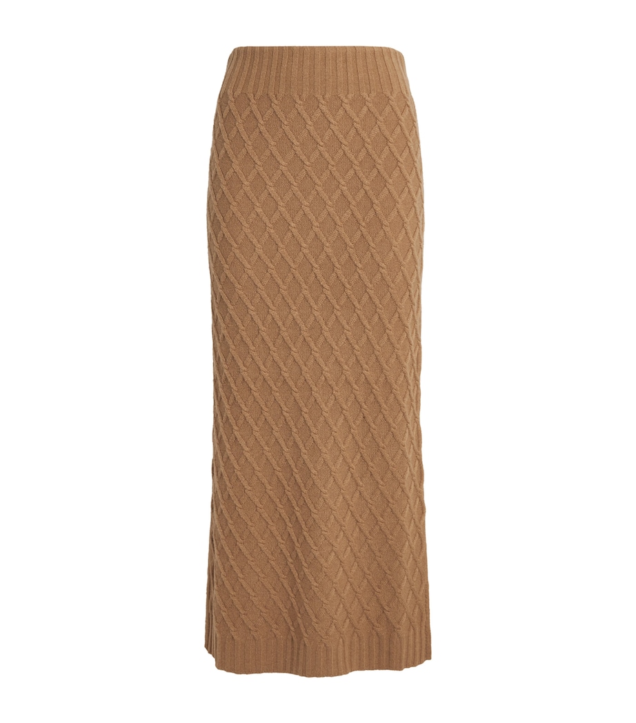 Camel Knit Maxi Skirt CAMEL Image 1