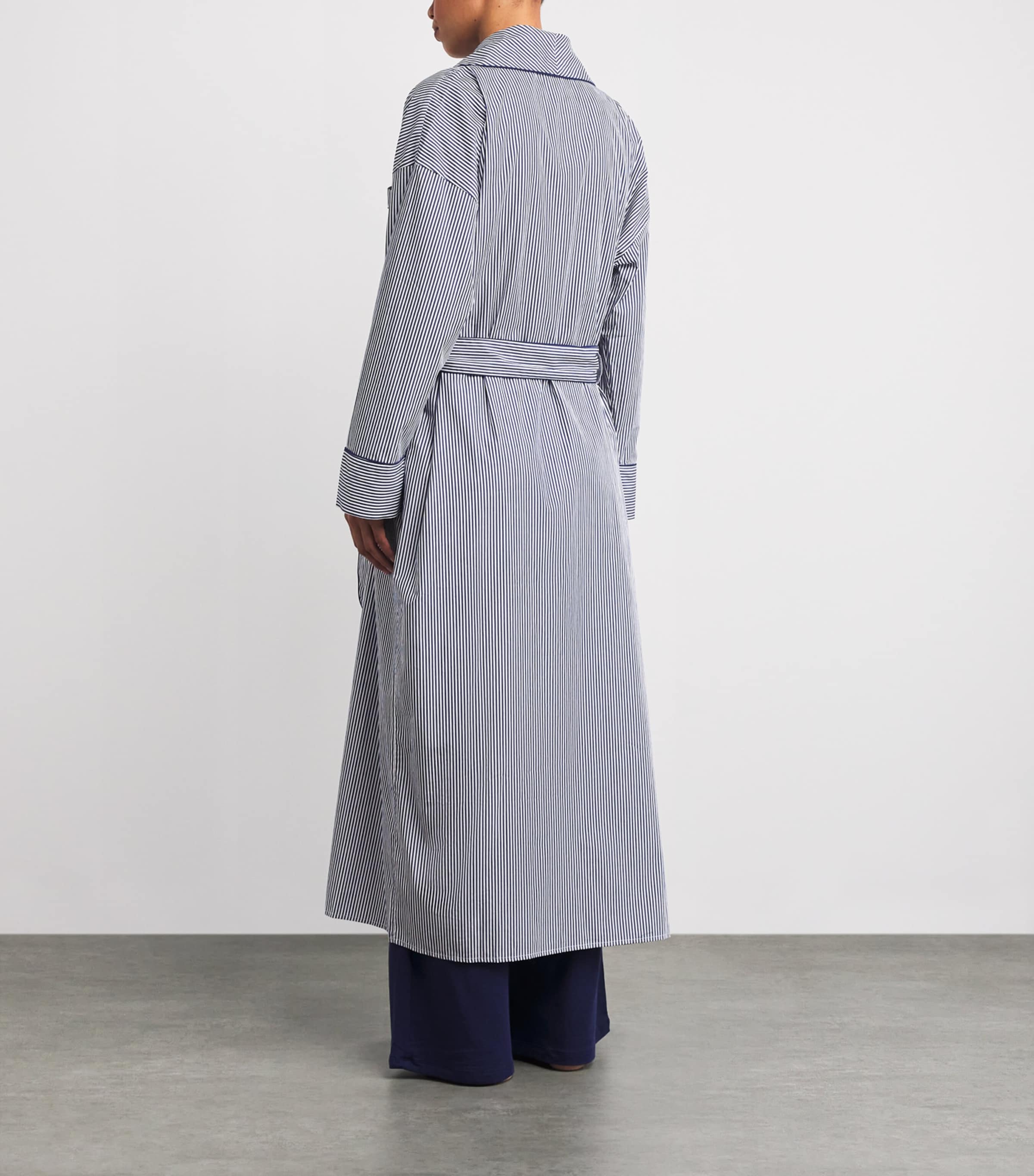 Cotton Stripe Robe WHITE CLOUD/BEA Image 3