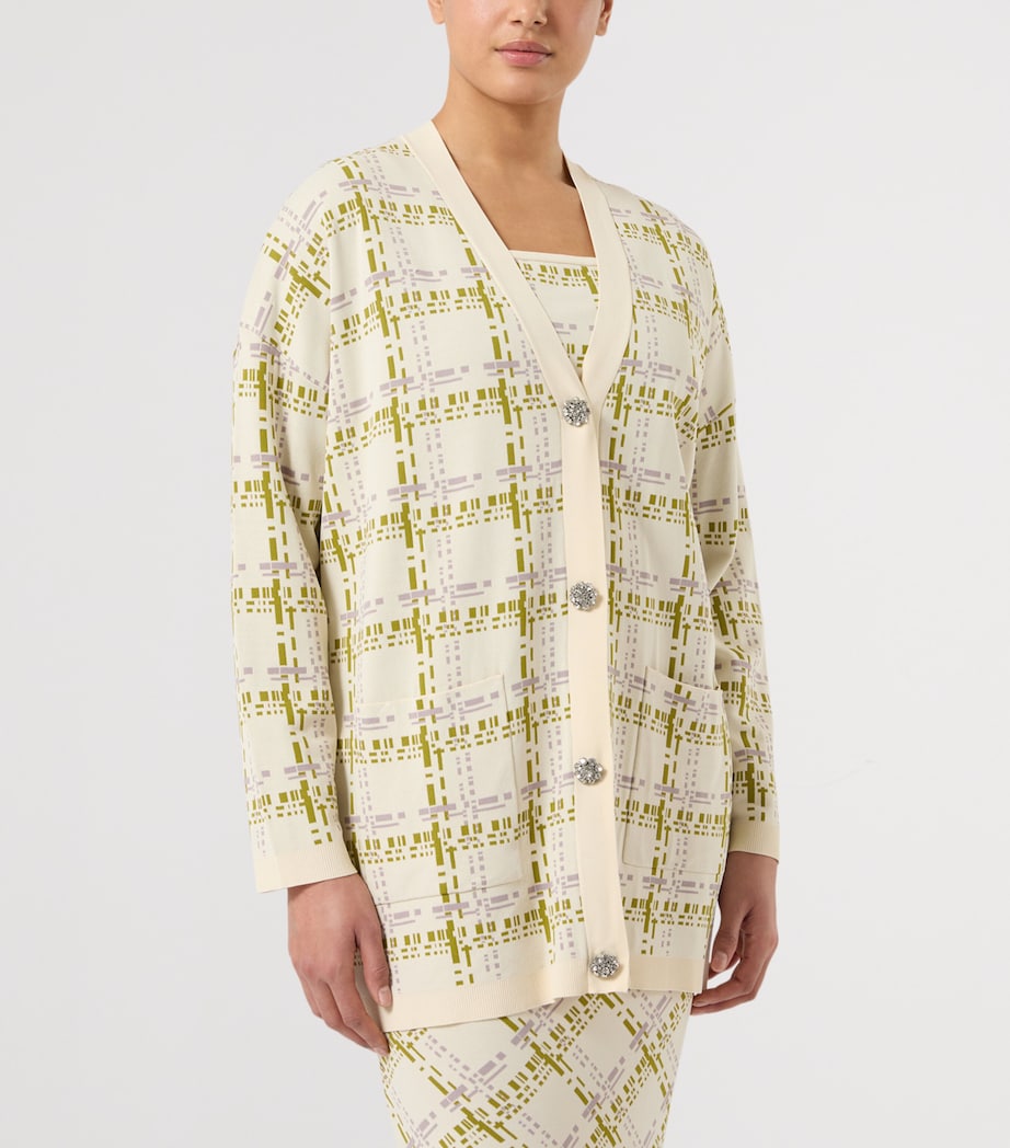 Marina Rinaldi Womens Jacquard Tank and Cardigan Set Ivory Image 5
