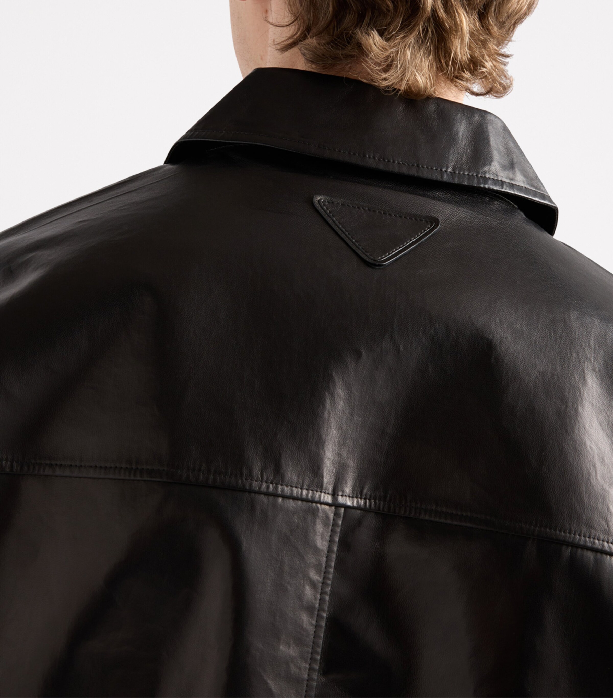 Leather Bomber Jacket F049N Image 4