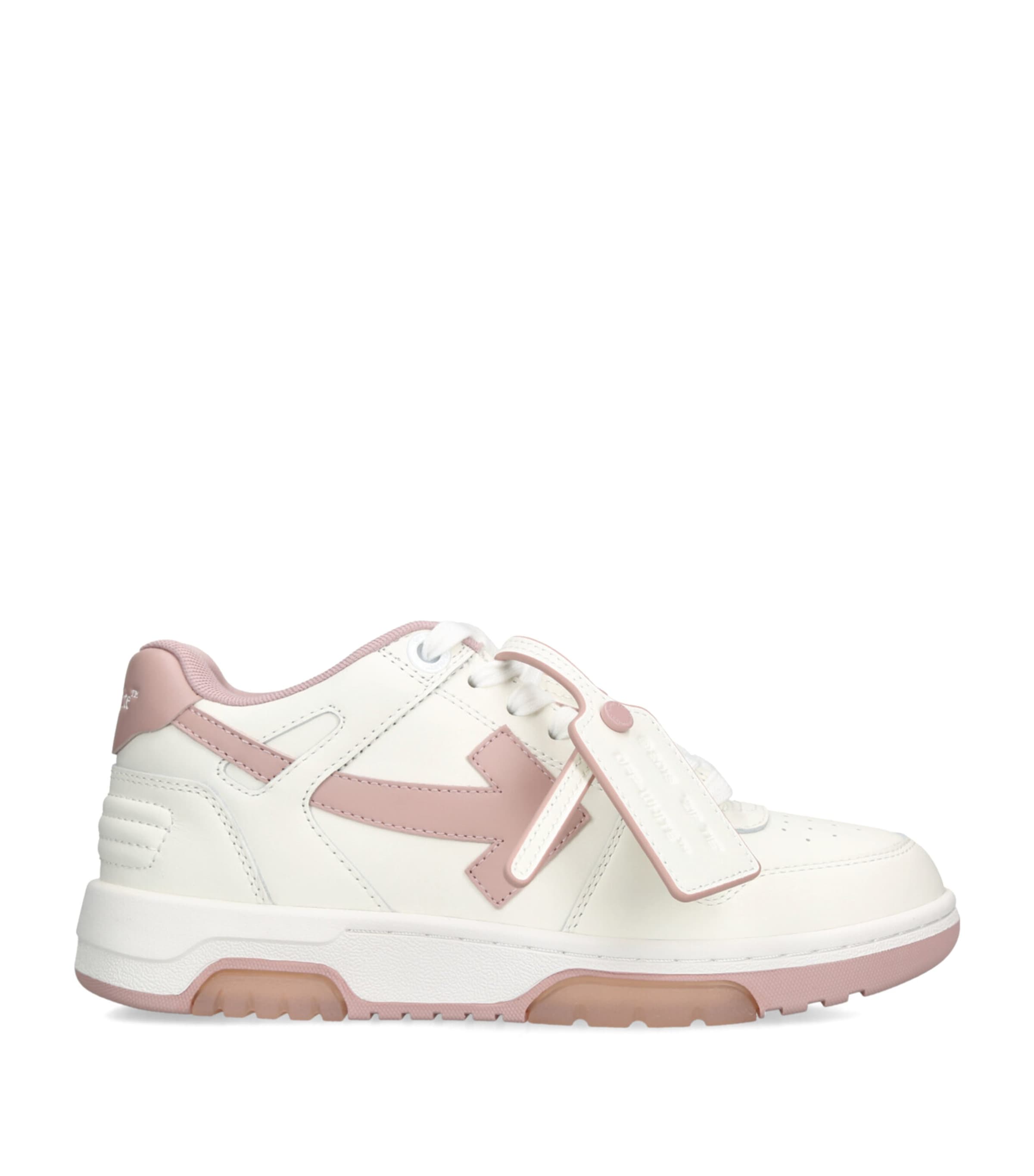 Off-white Off White Out Of Office Leather Sneakers In Pink