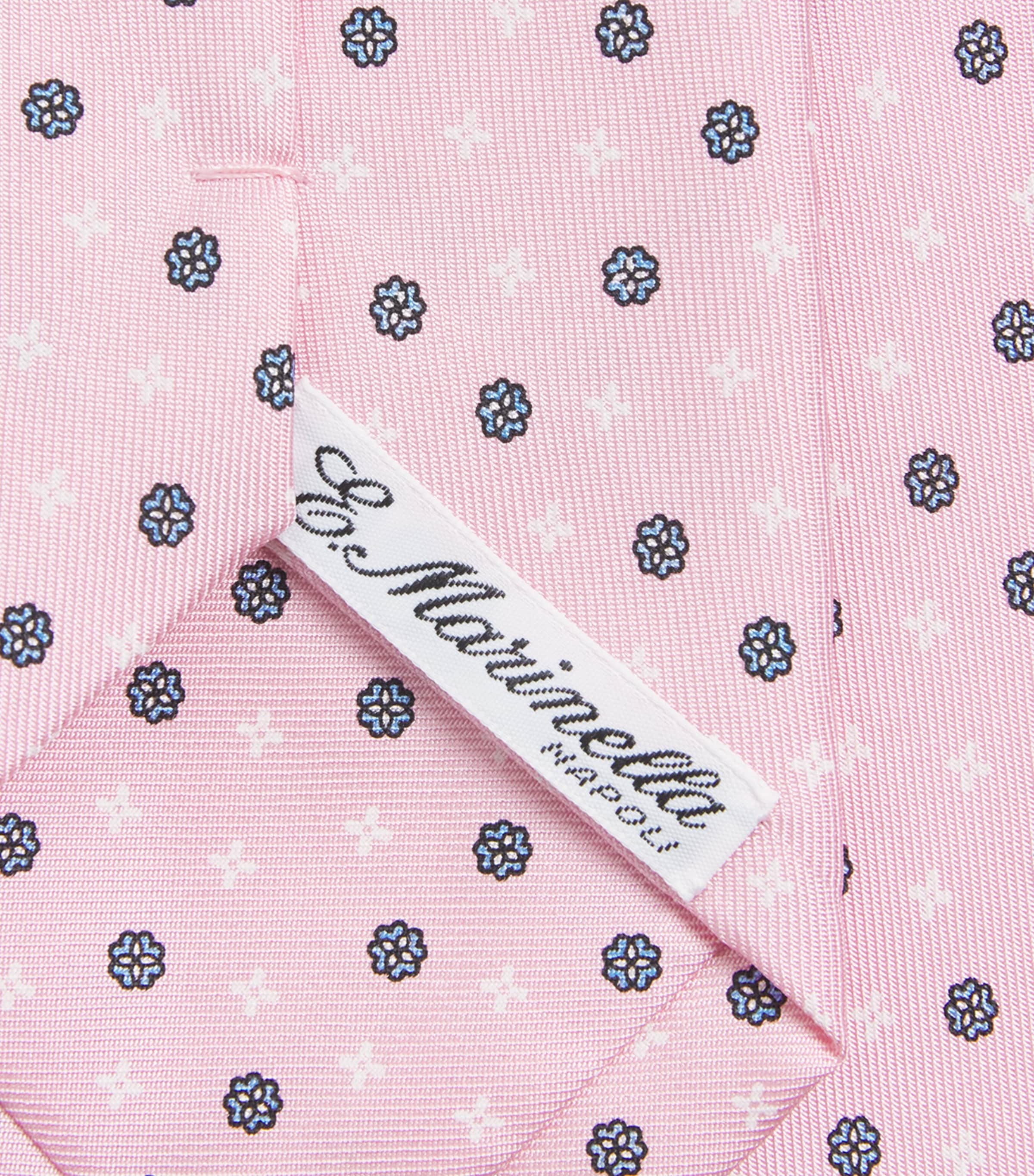 E. Marinella Silk Floral Tie Pink Image 3