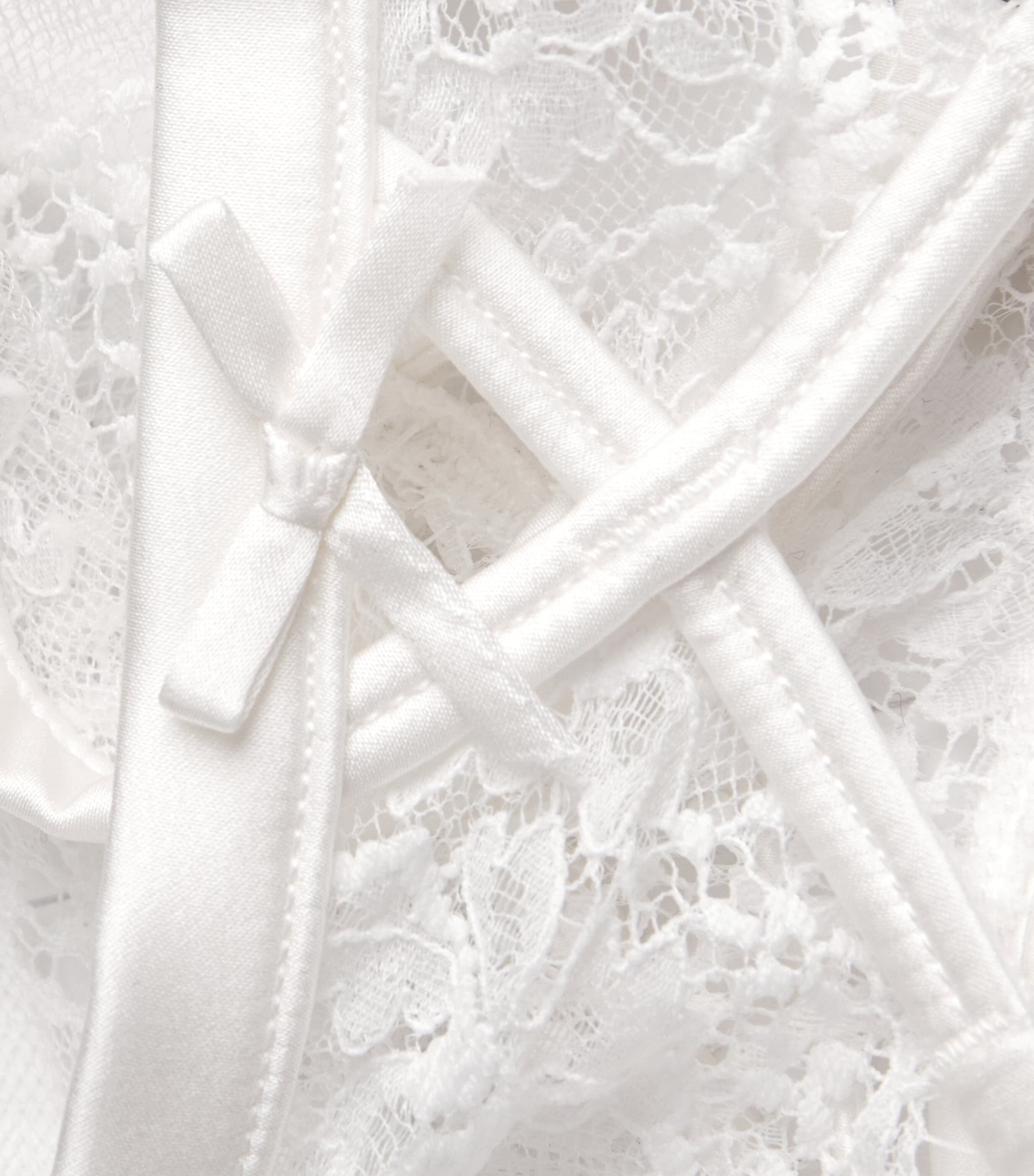Fleur Du Mal Womens Lace Frankie Suspender Belt Ivory Image 4
