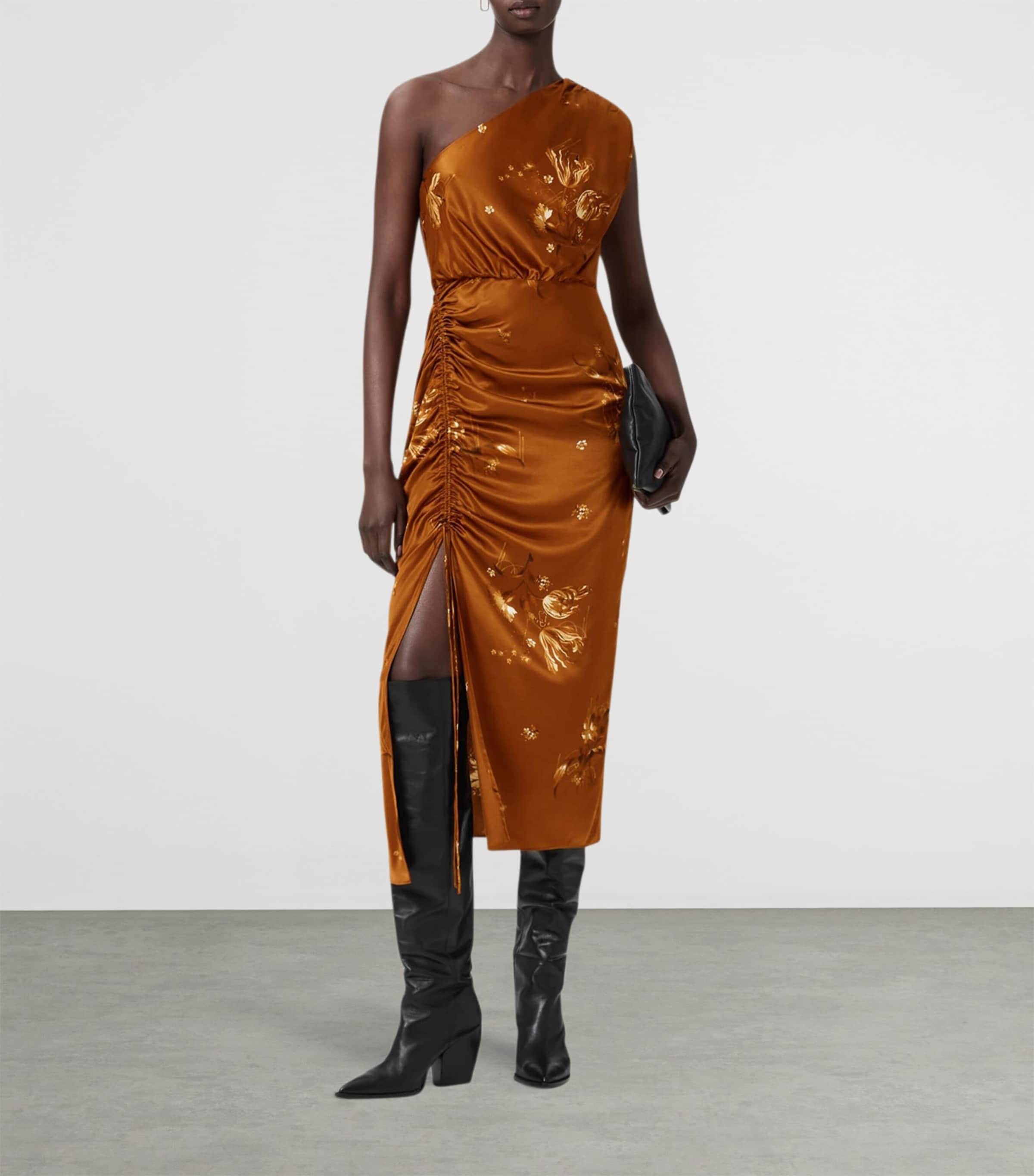 Floral Laura Midi Dress ANIA RUST BROWN Image 2