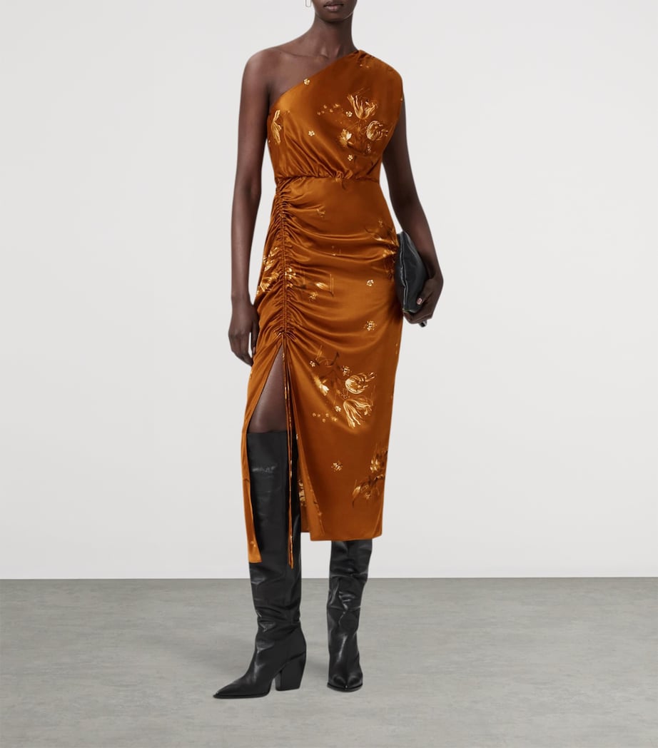 Floral Laura Midi Dress ANIA RUST BROWN Image 2