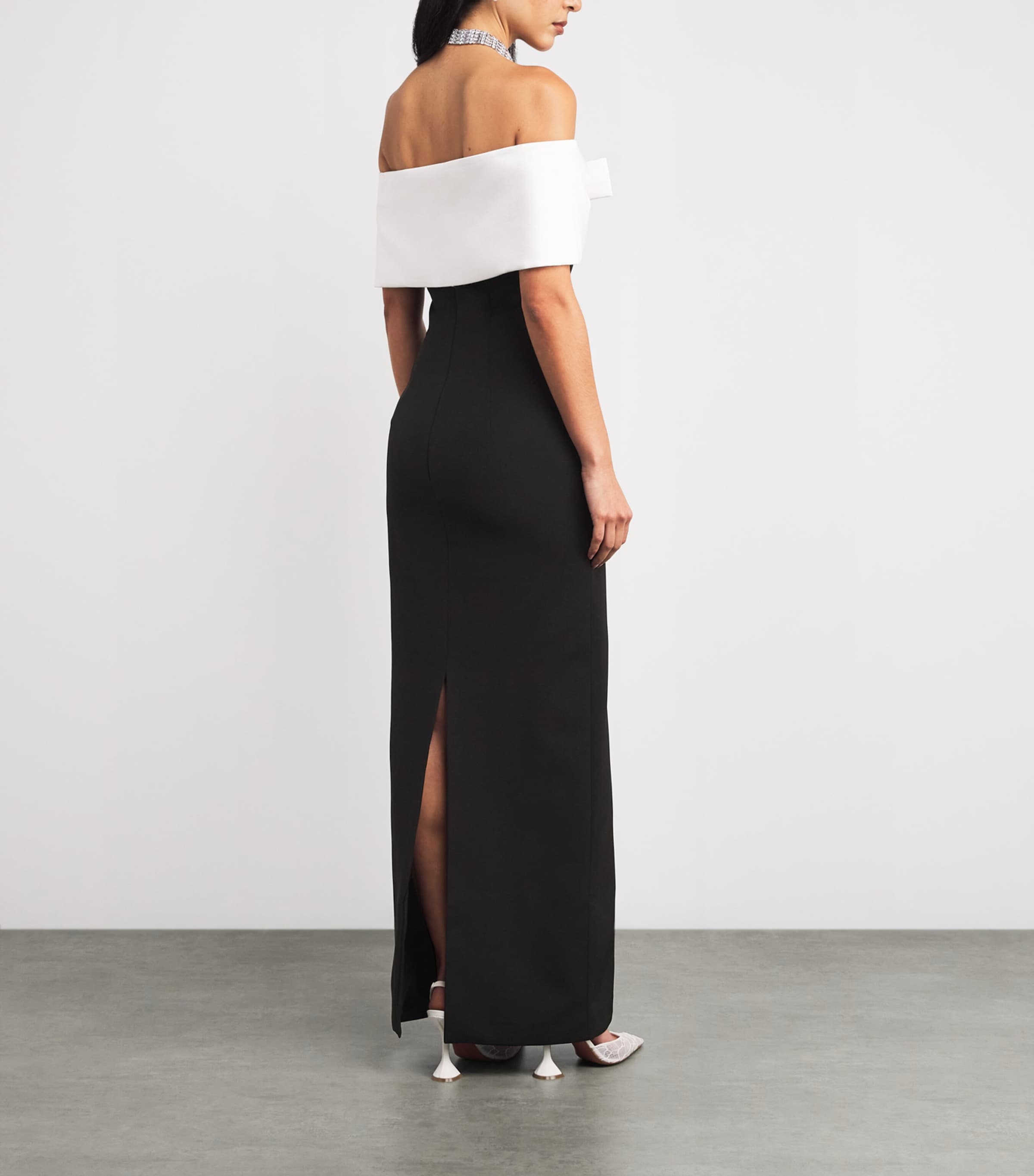 Crepe Maxi Dress BLACK Image 3