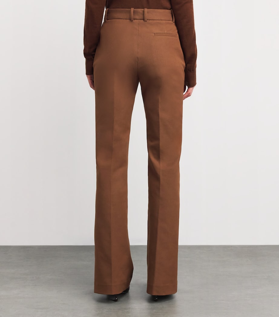 Joseph Womens Gabardine Tafira trousers Cinnamon Image 4